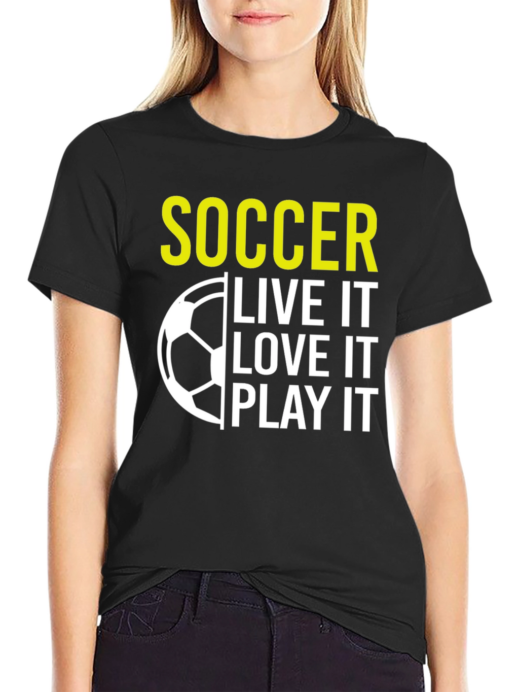 Soccer Live It Love It Play It Graphic T-Shirt
