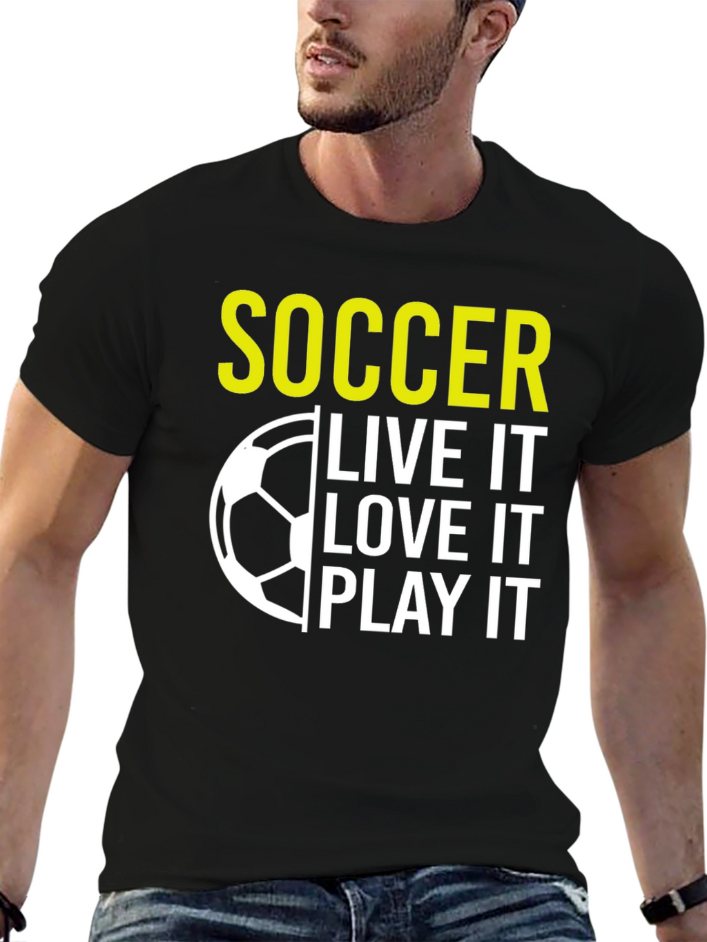 Soccer Live It Love It Play It Graphic T-Shirt