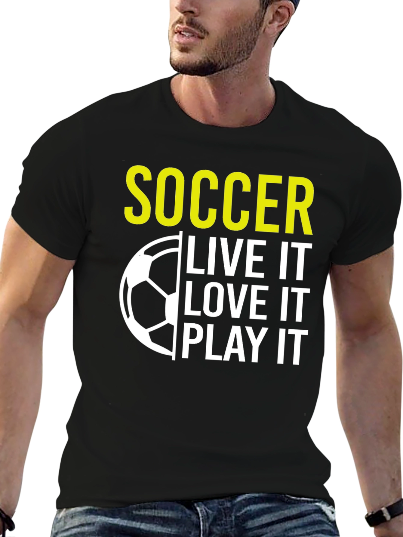 Soccer Live It Love It Play It Graphic T-Shirt