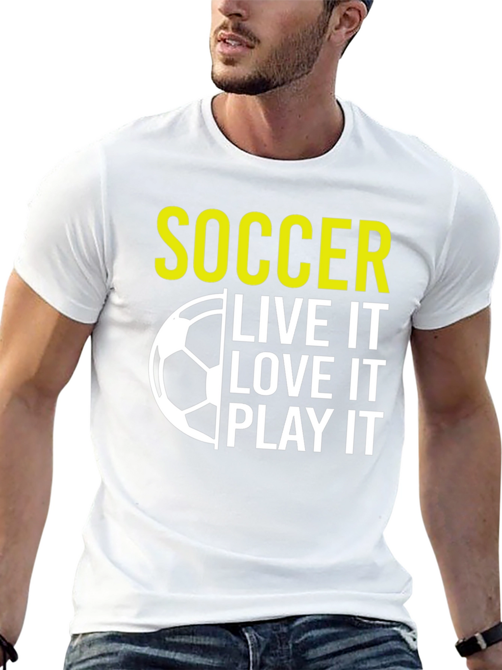 Soccer Live It Love It Play It Graphic T-Shirt