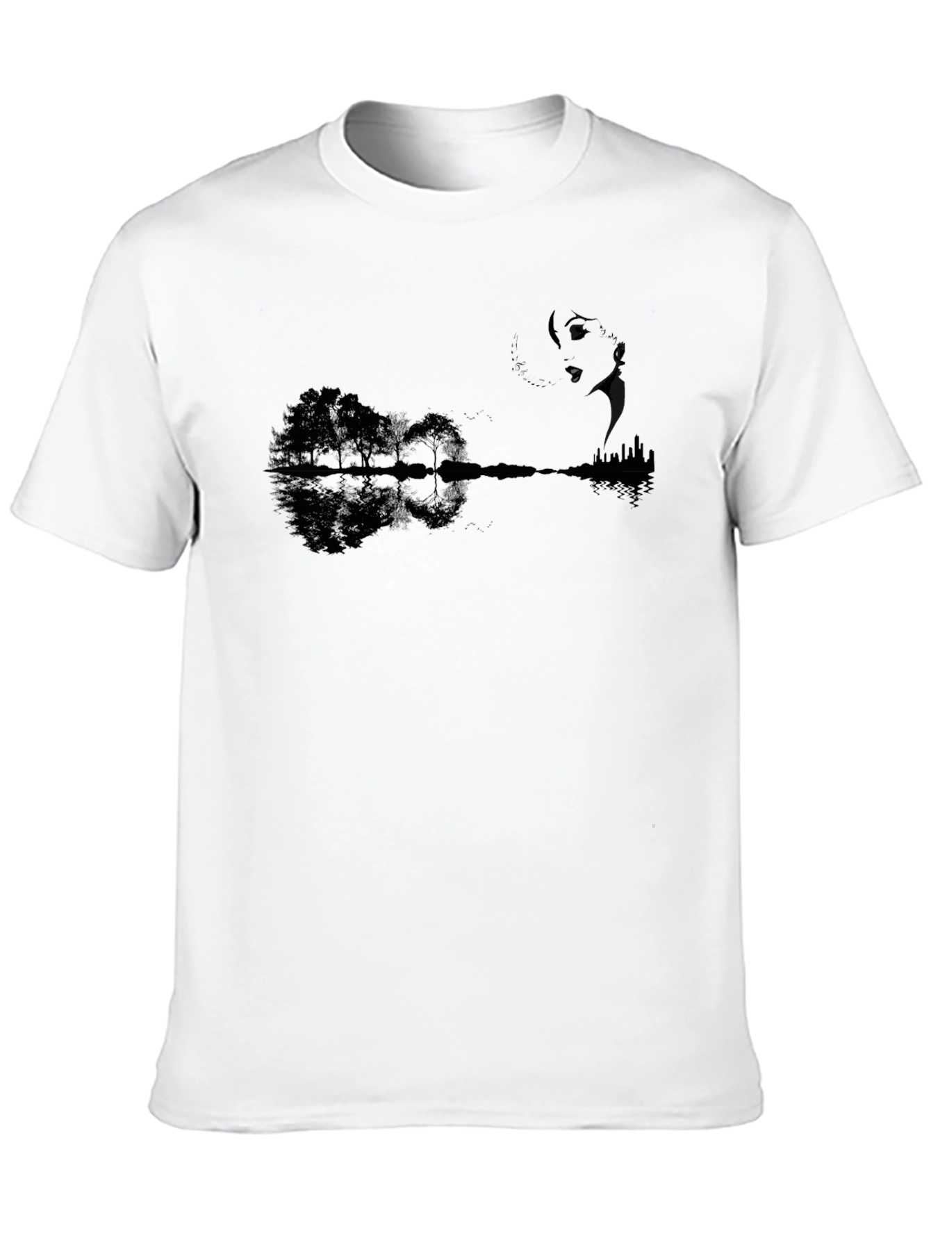 Nature Guitar Black T-Shirt