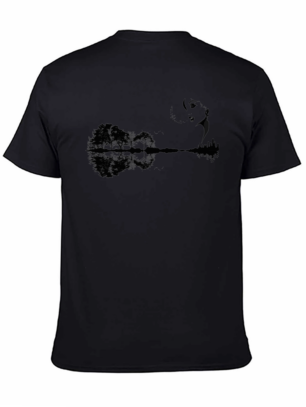 Nature Guitar Black T-Shirt