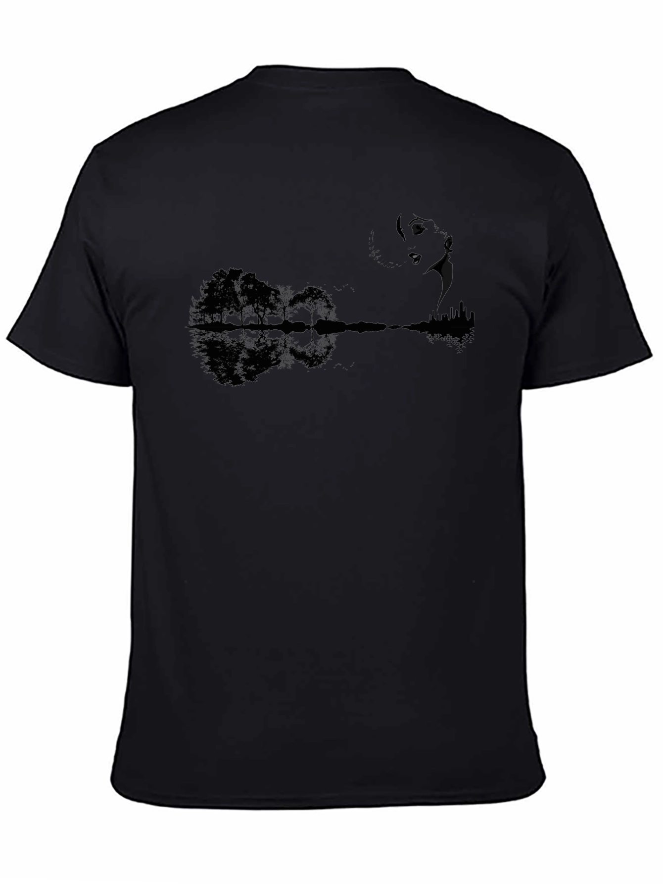 Nature Guitar Black T-Shirt