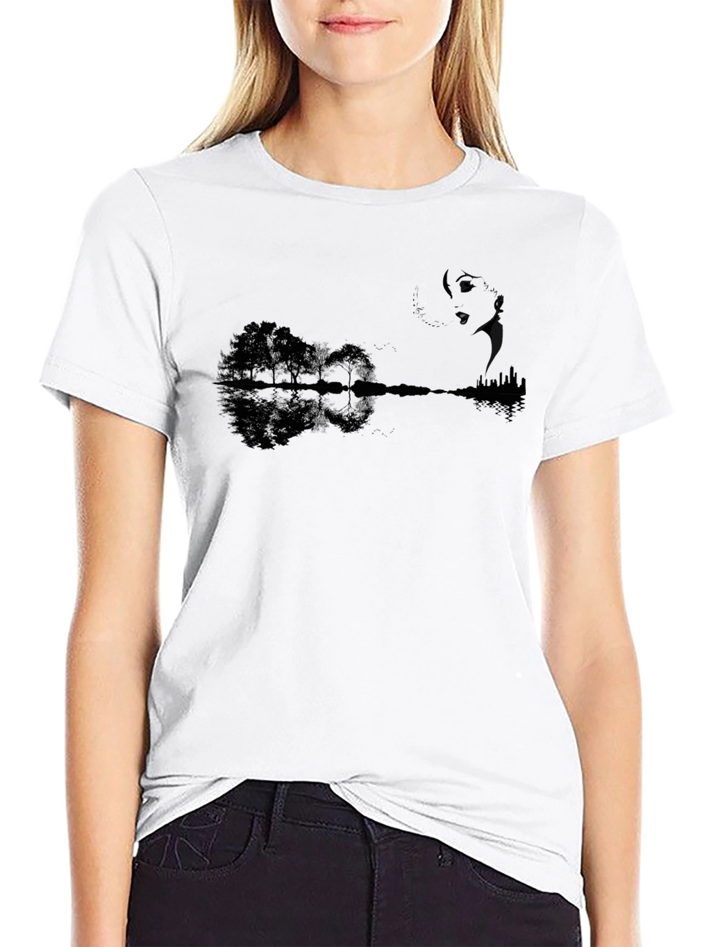Nature Guitar Black T-Shirt
