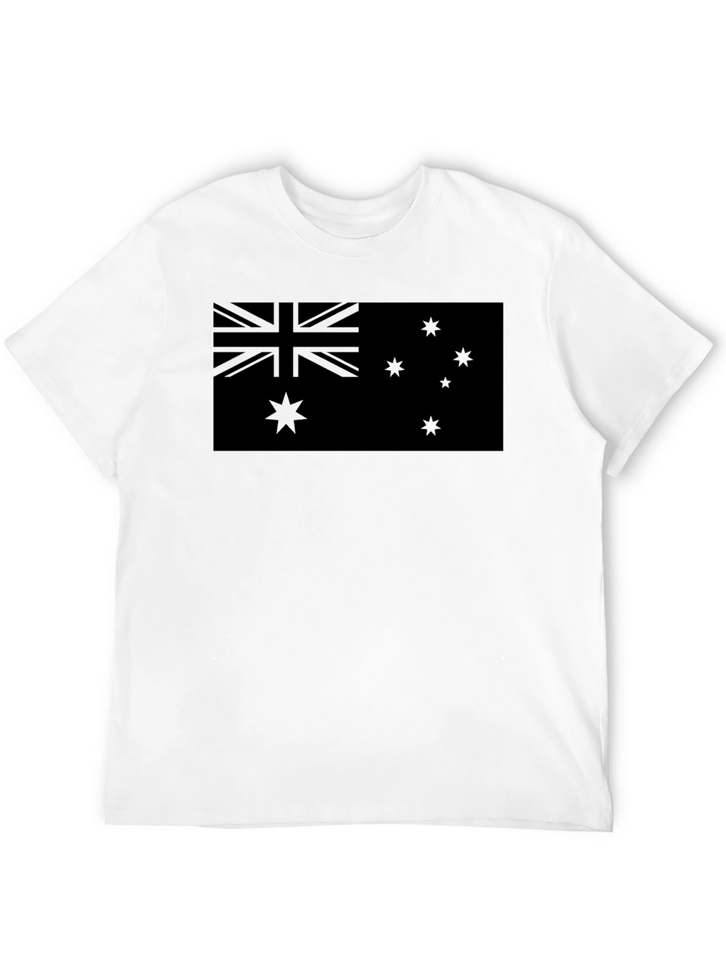 Australian Flag T-Shirt - Black Crew Neck Tee
