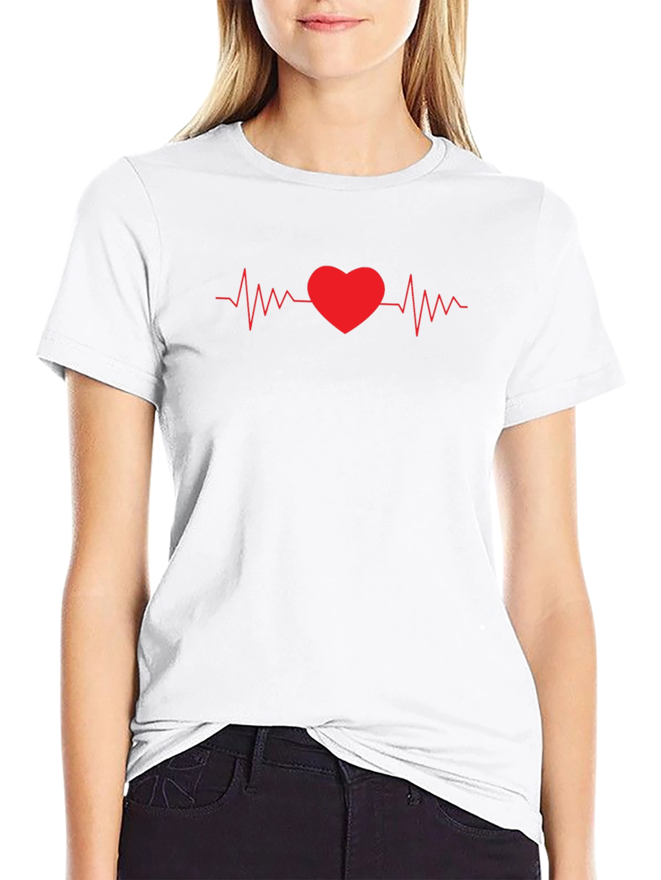 Heartbeat Love Graphic Tee - Stylish Unisex T-Shirt