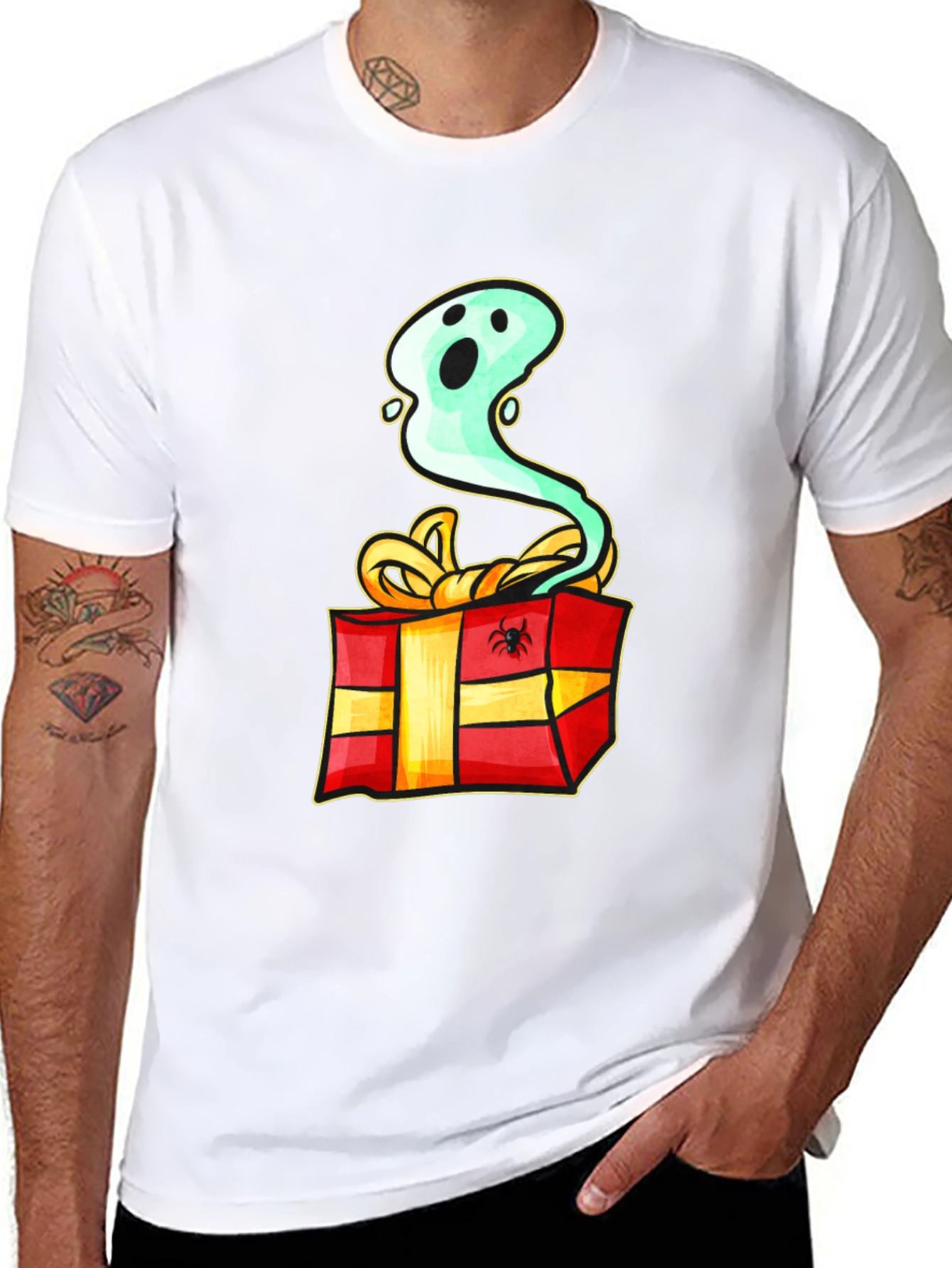 Ghost in a Box Graphic Tee - Halloween Gift