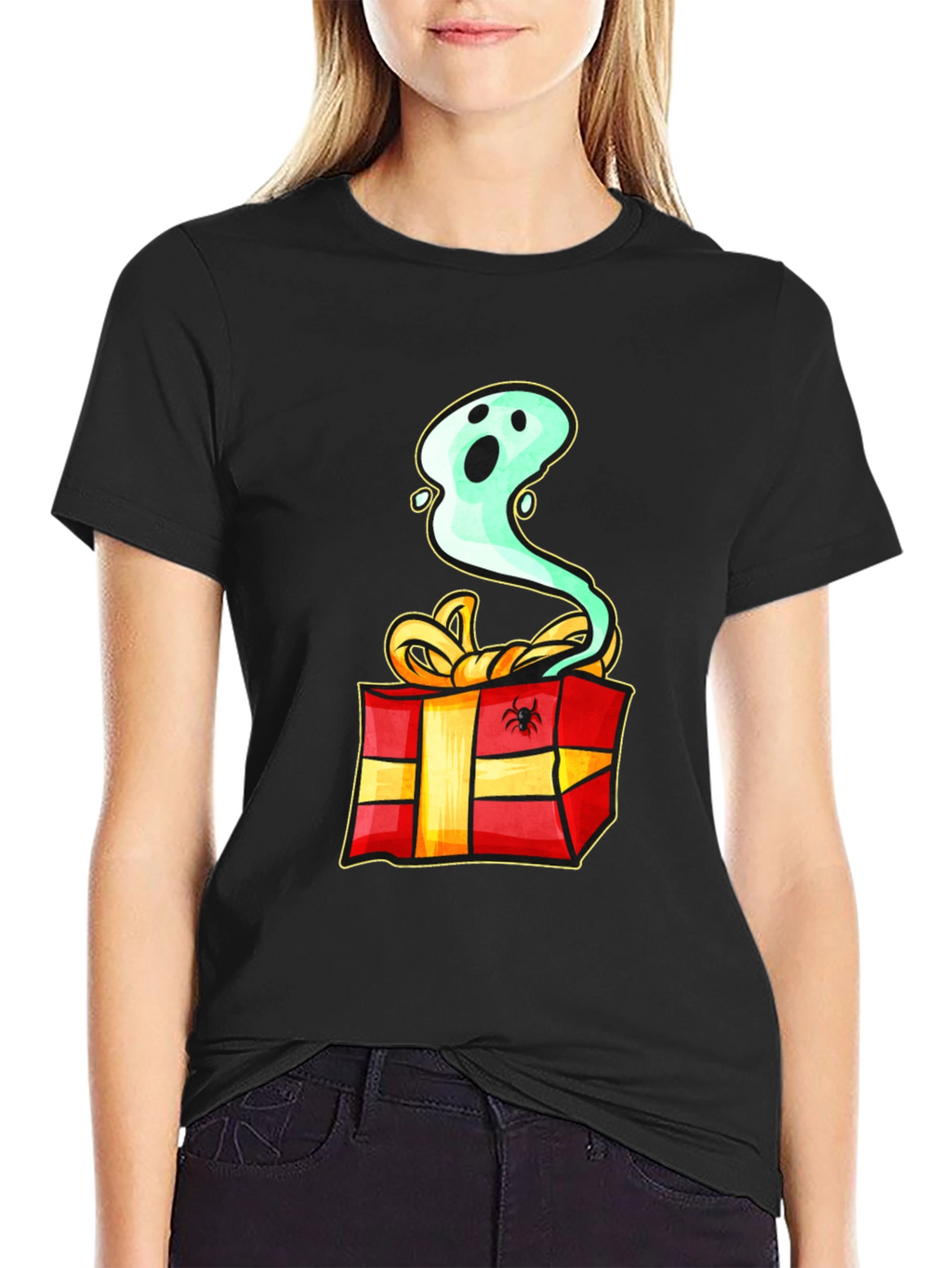 Ghost in a Box Graphic Tee - Halloween Gift