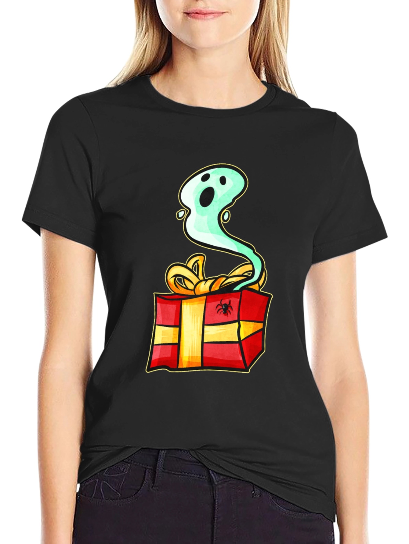 Ghost in a Box Graphic Tee - Halloween Gift