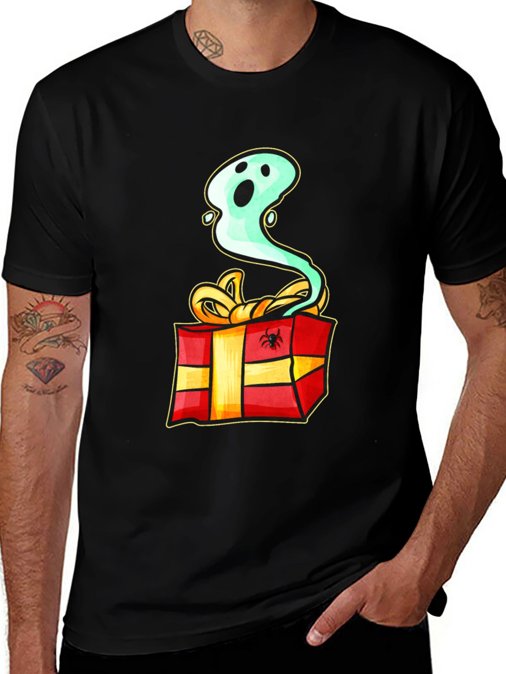 Ghost in a Box Graphic Tee - Halloween Gift