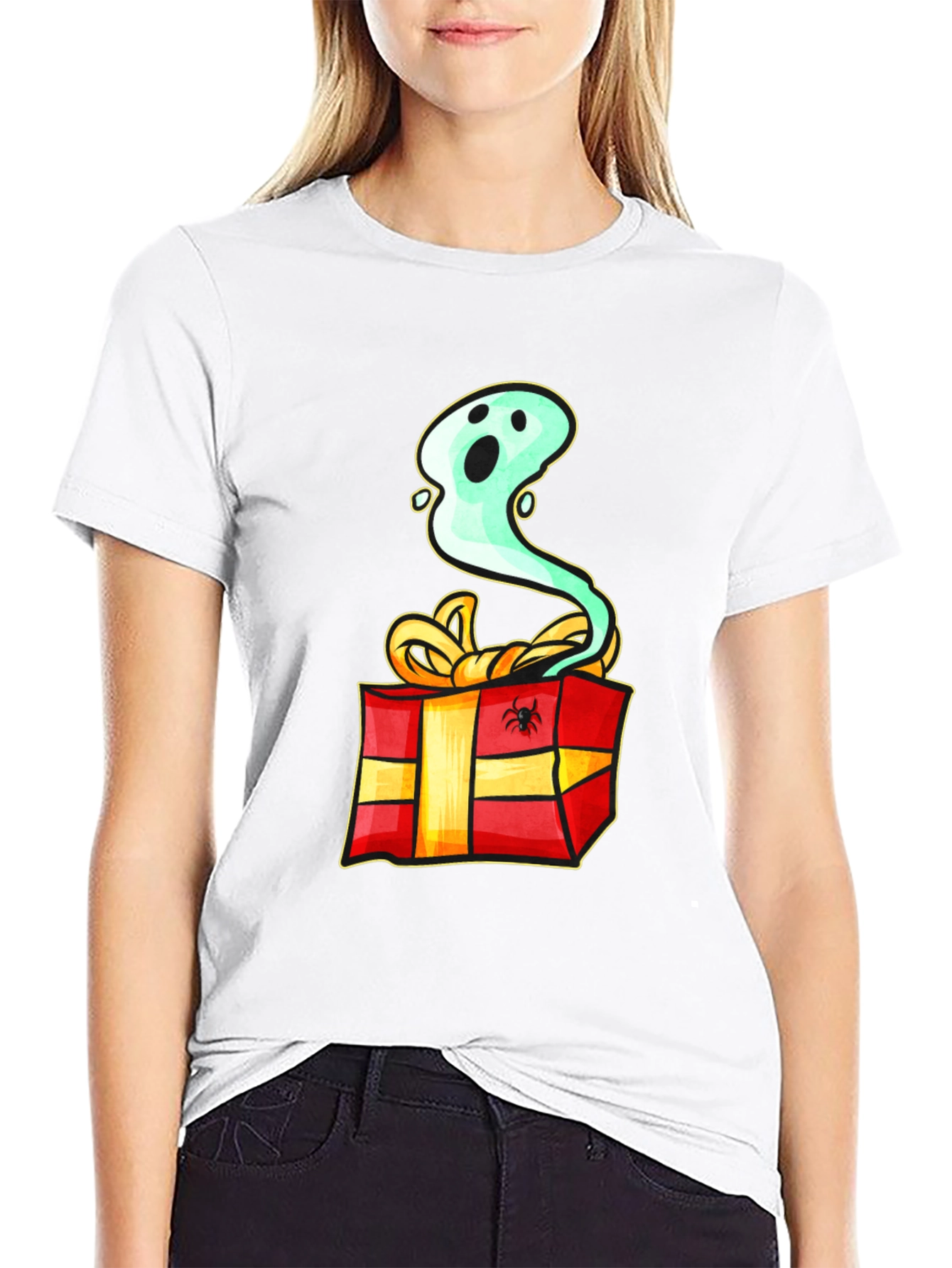 Ghost in a Box Graphic Tee - Halloween Gift