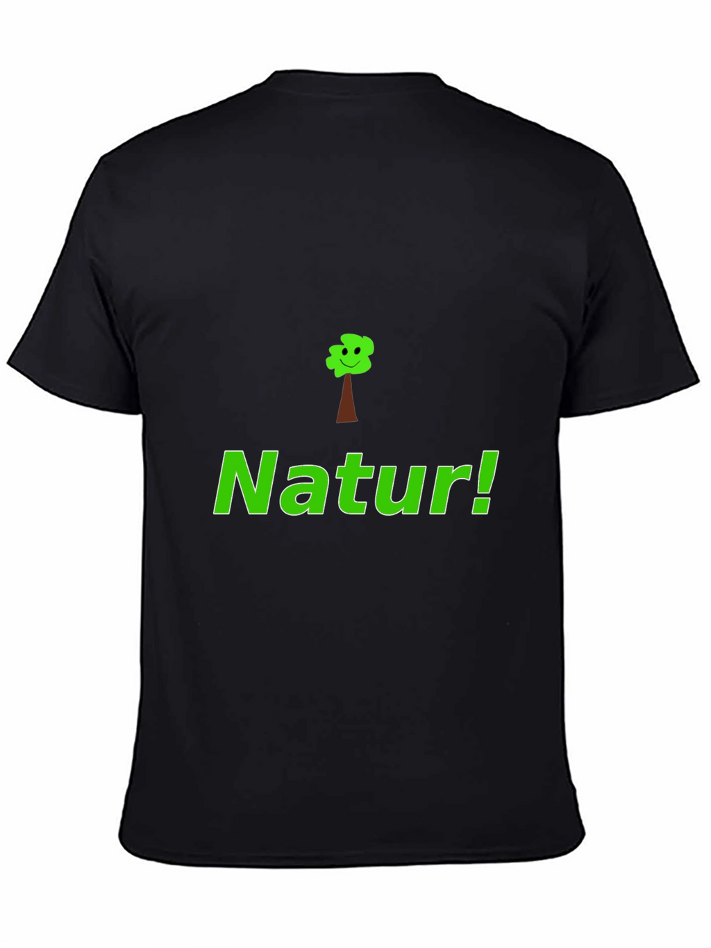 Natur! Black Graphic Tee with Tree Design
