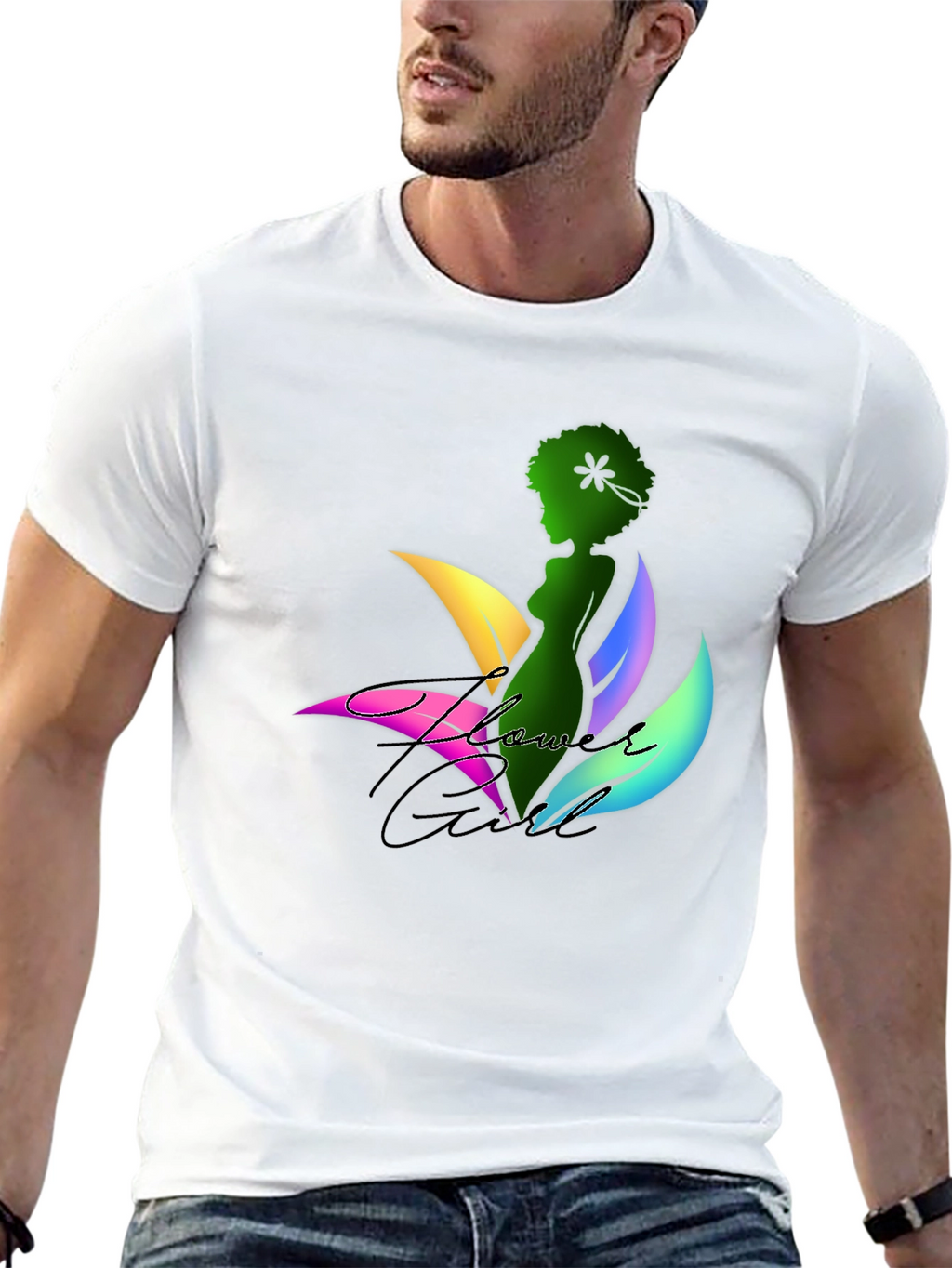 Flower Girl Graphic Print T-Shirt