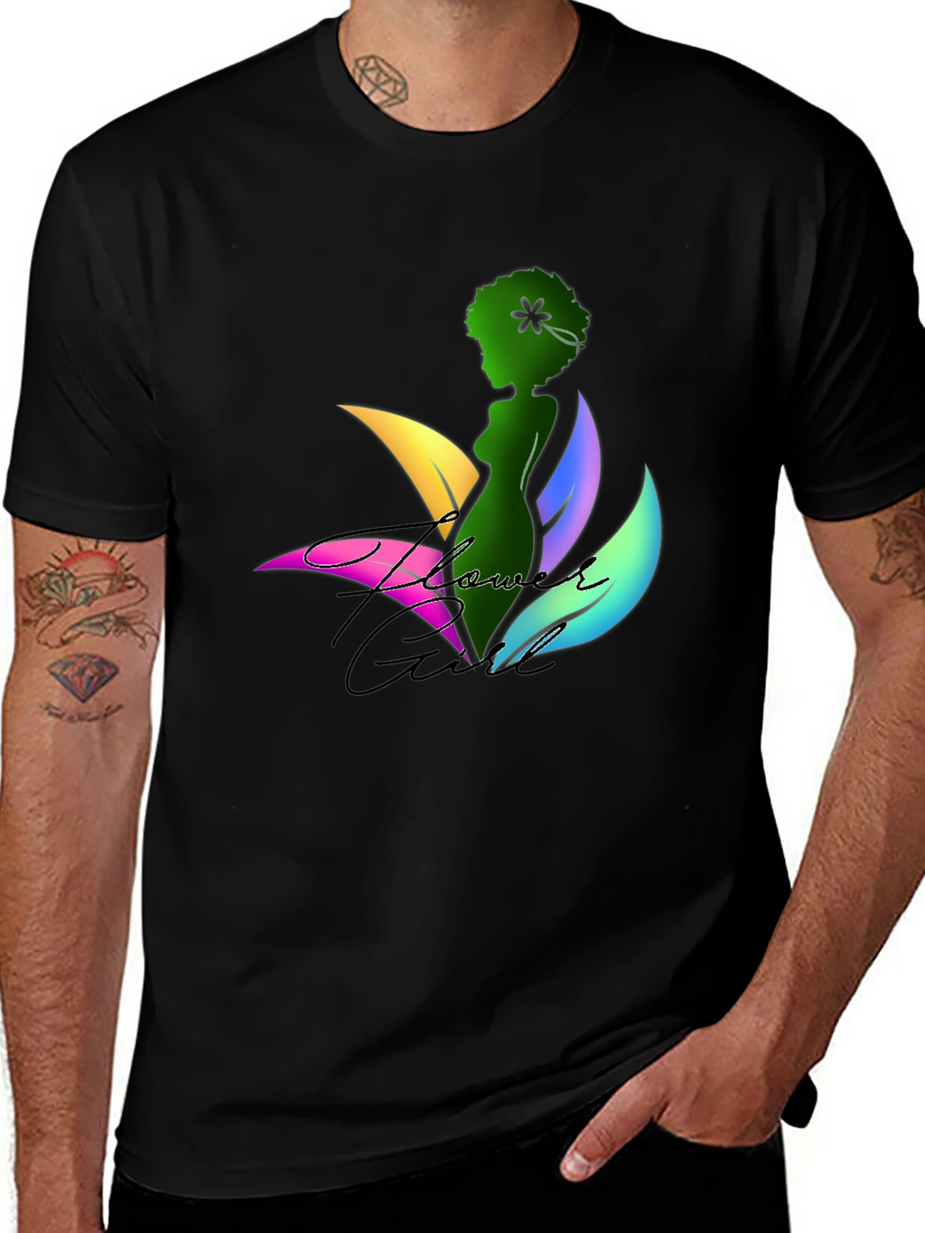 Flower Girl Graphic Print T-Shirt
