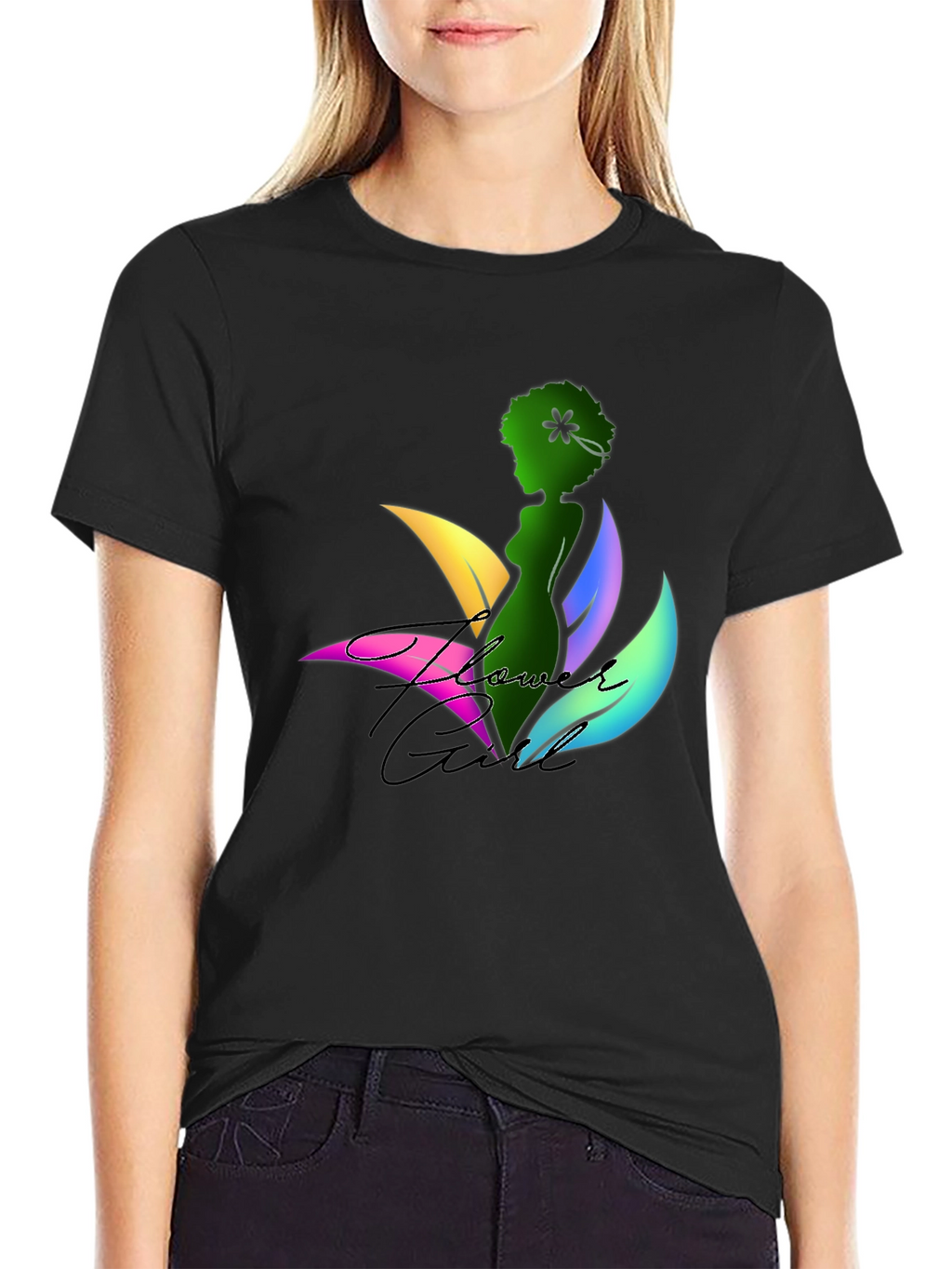 Flower Girl Graphic Print T-Shirt