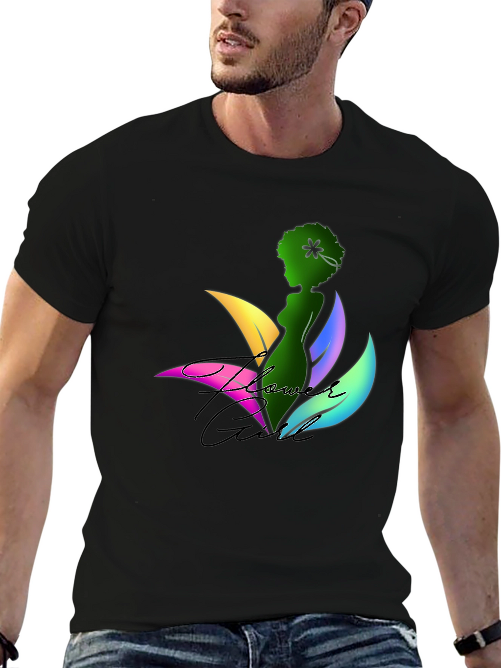 Flower Girl Graphic Print T-Shirt