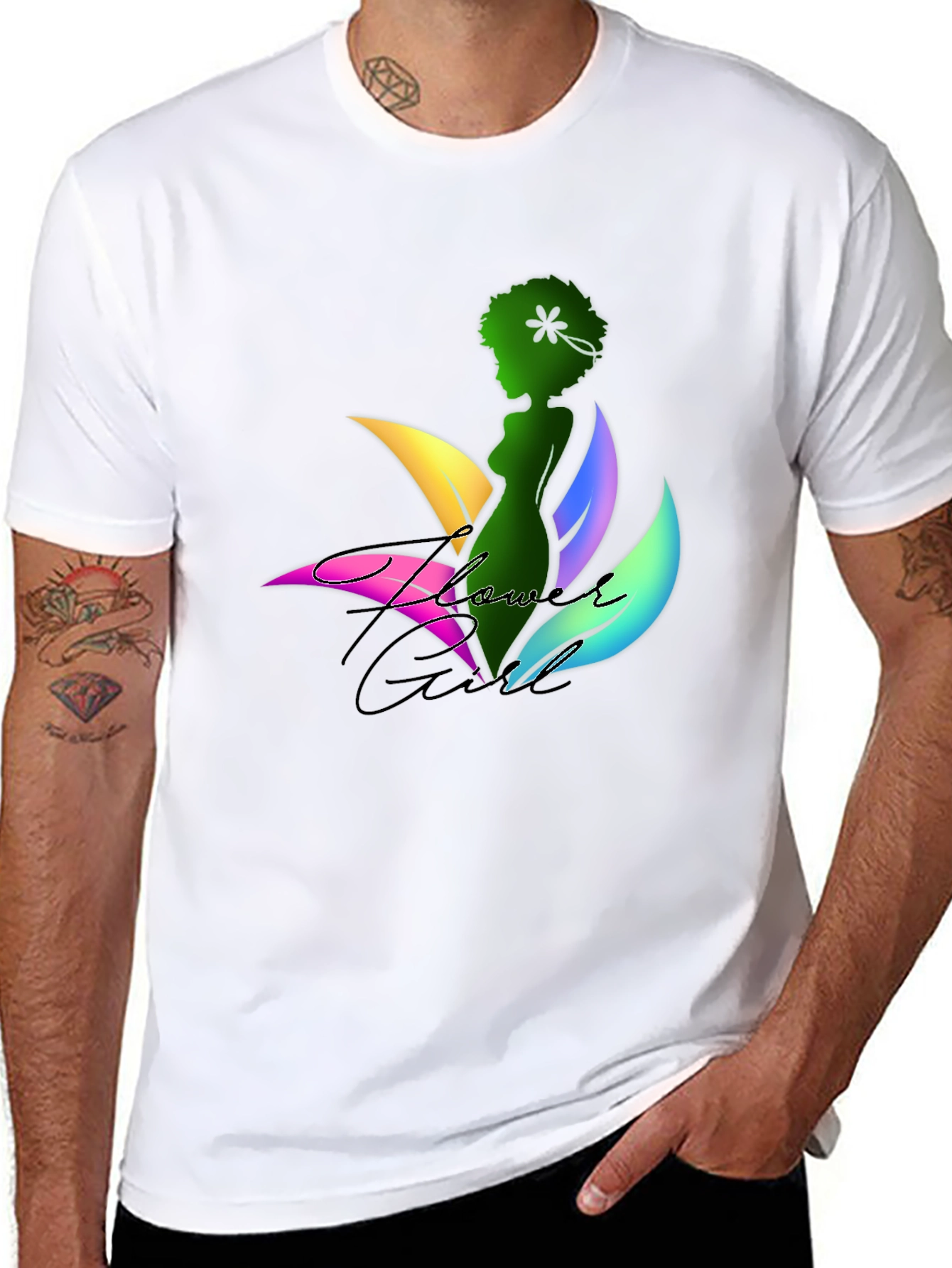 Flower Girl Graphic Print T-Shirt