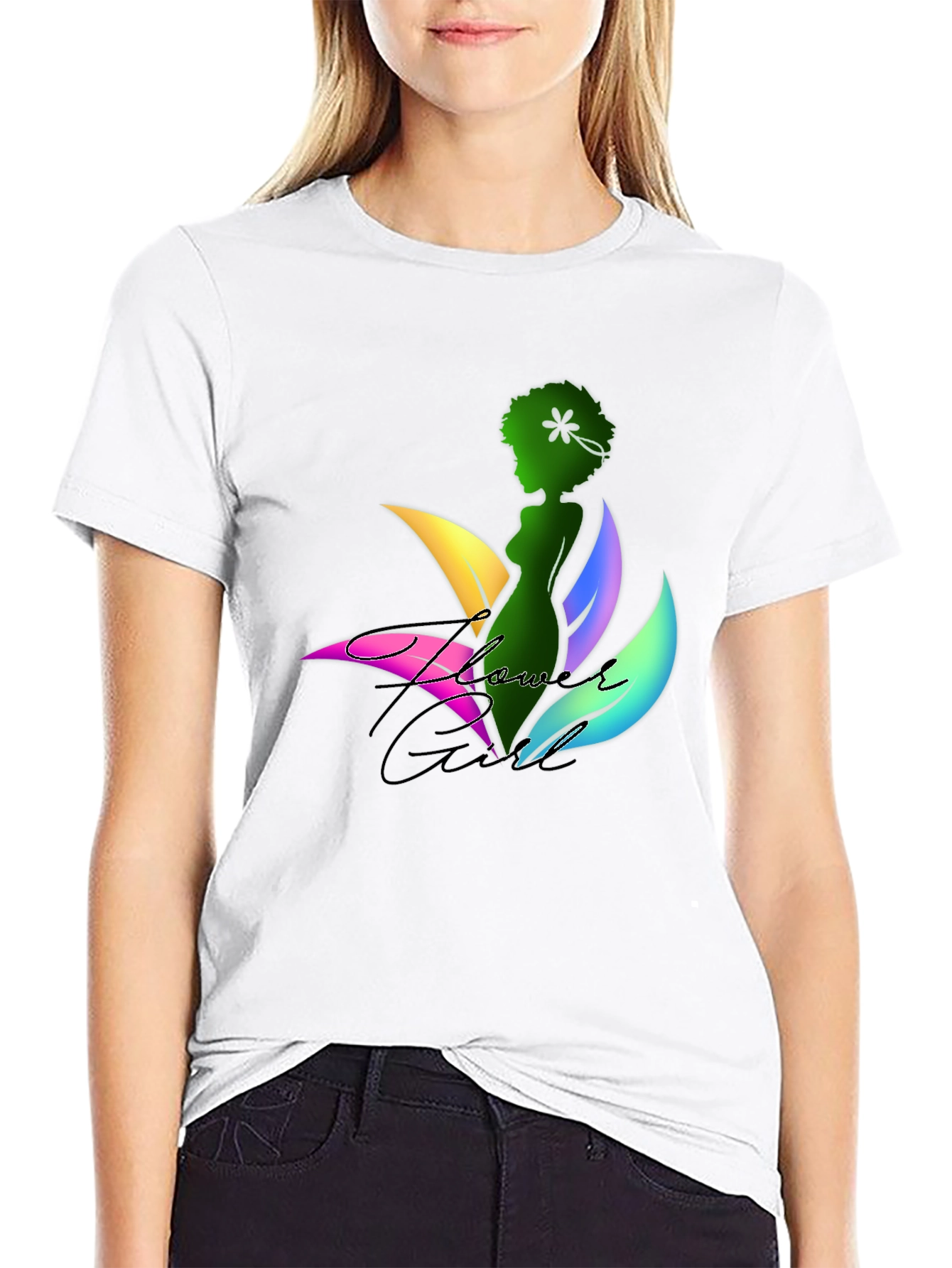 Flower Girl Graphic Print T-Shirt