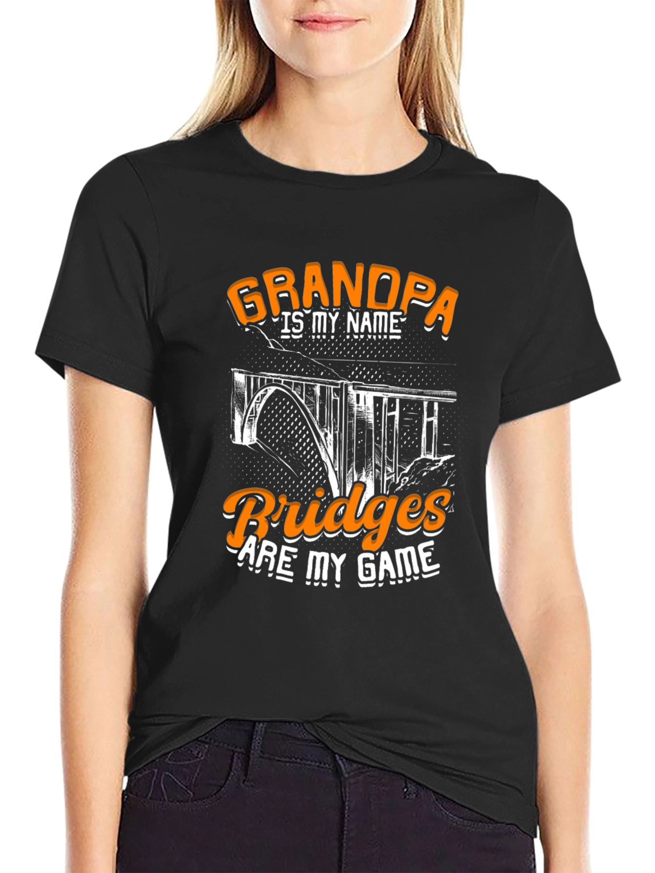 Grandpa Bridges T-Shirt - Cool Gift for Bridge Builders