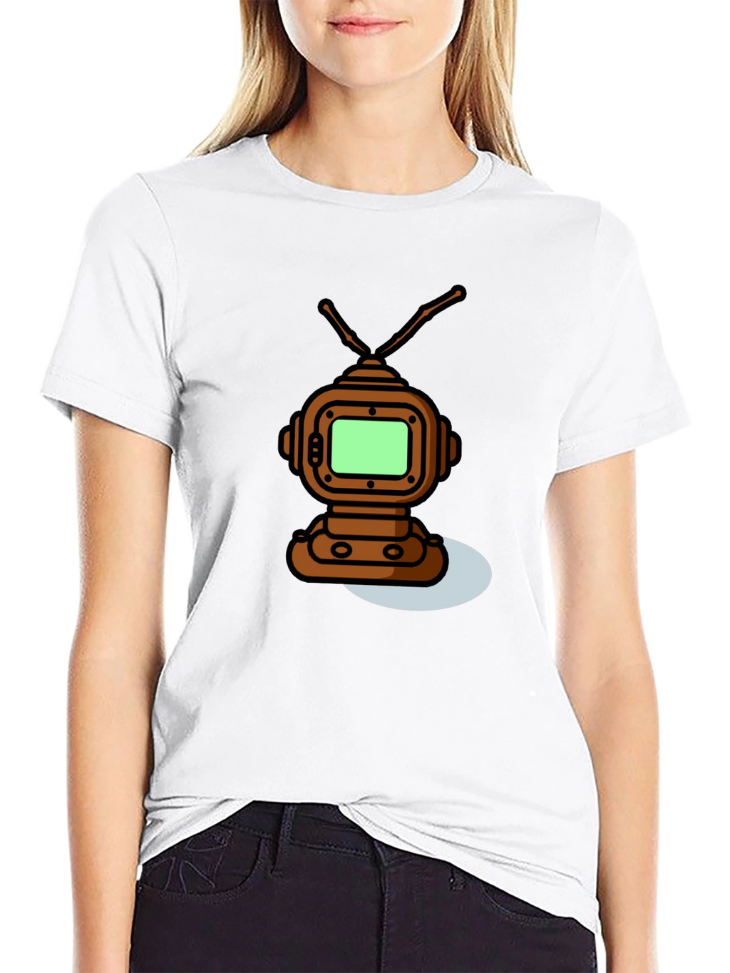 Retro Robot TV T-Shirt - Unique Graphic Tee