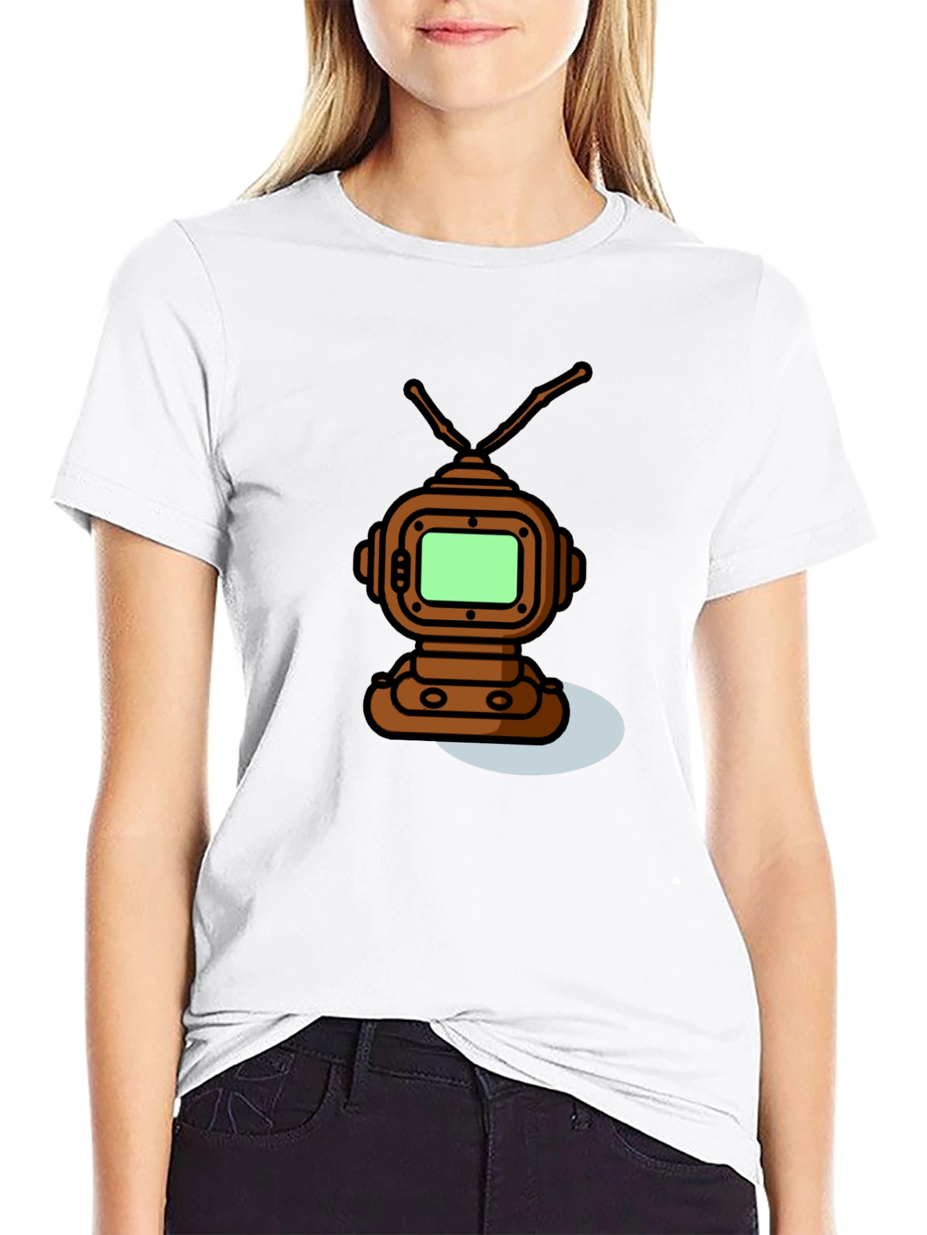 Retro Robot TV T-Shirt - Unique Graphic Tee