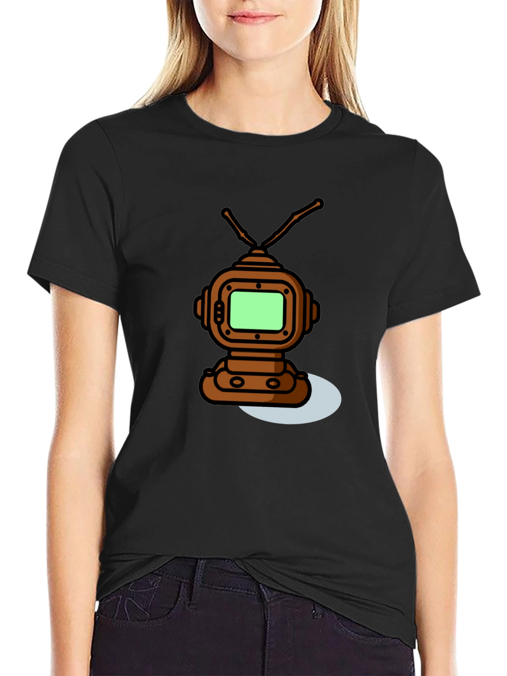 Retro Robot TV T-Shirt - Unique Graphic Tee