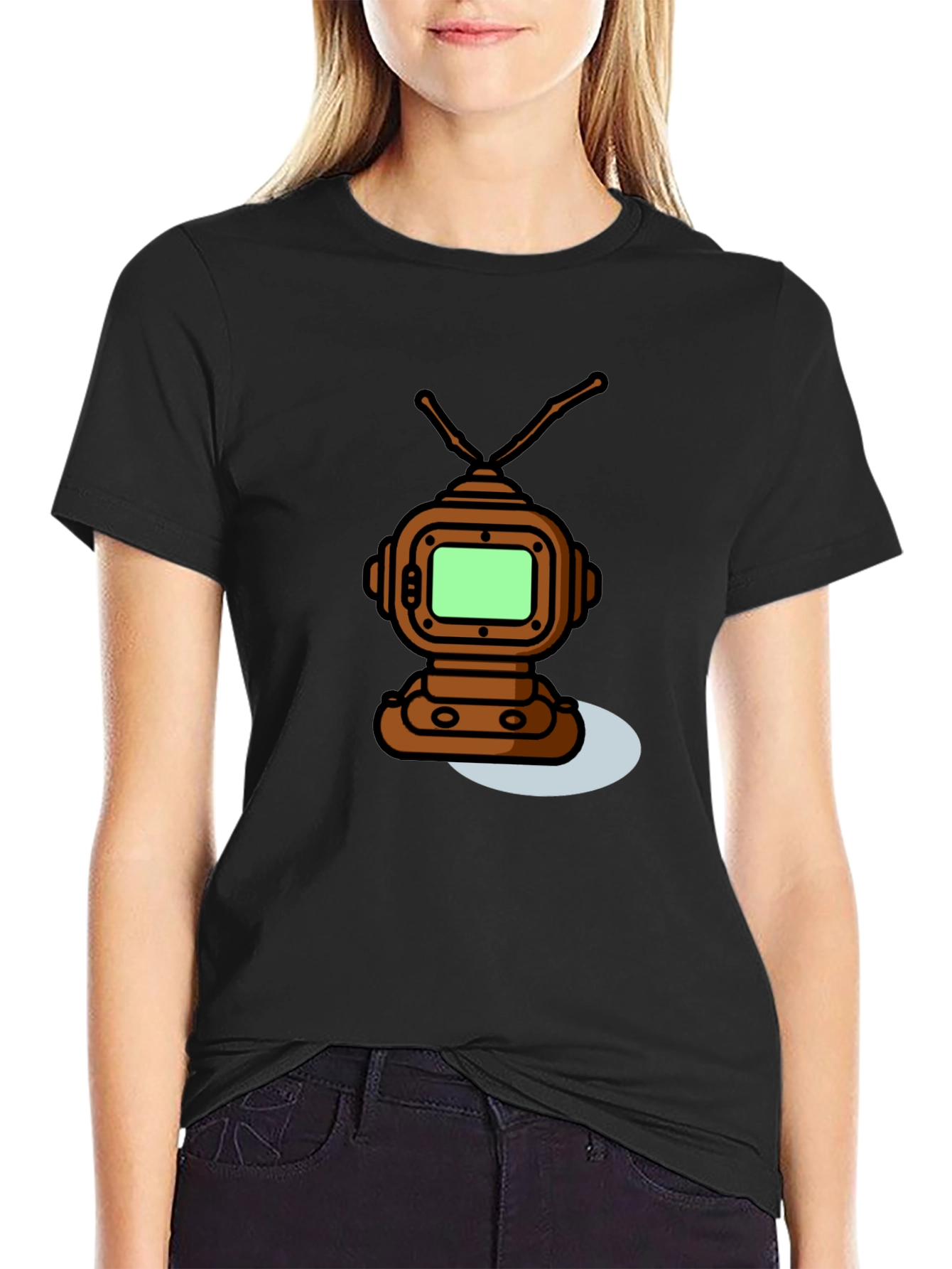 Retro Robot TV T-Shirt - Unique Graphic Tee
