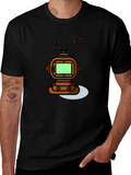 Retro Robot TV T-Shirt - Unique Graphic Tee