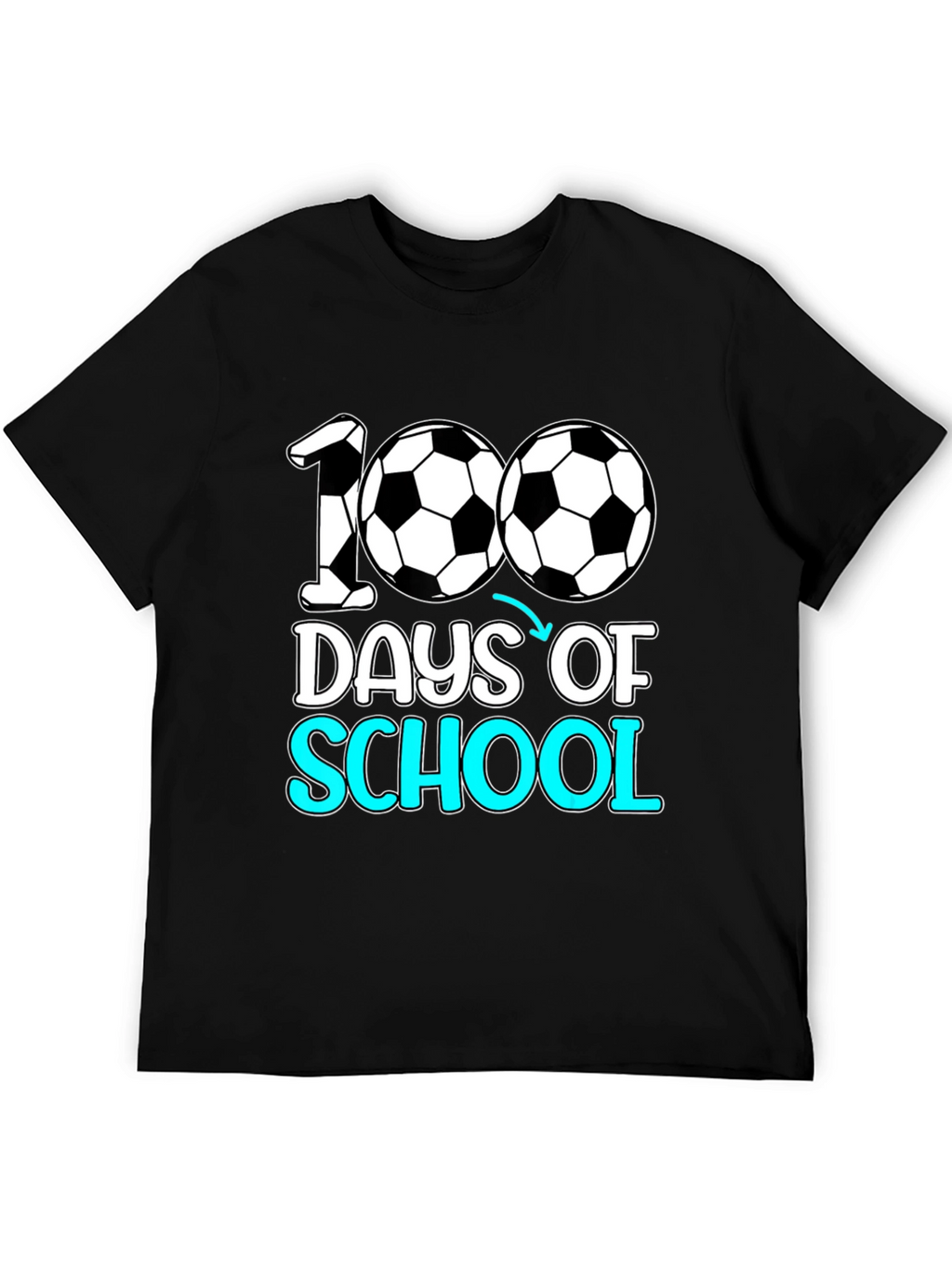 100 Days of School Soccer T-Shirt