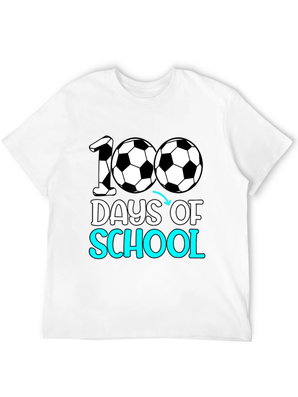 100 Days of School Soccer T-Shirt