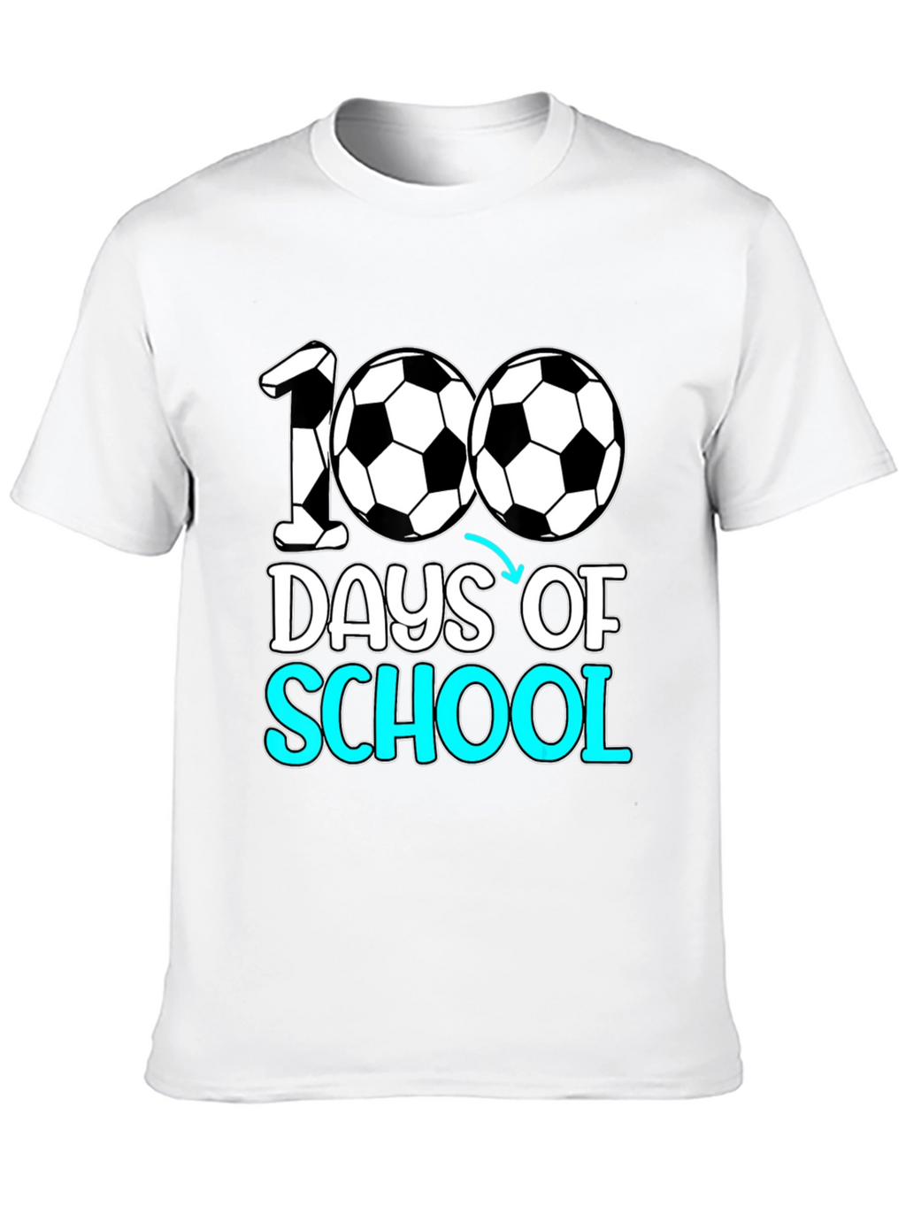 100 Days of School Soccer T-Shirt