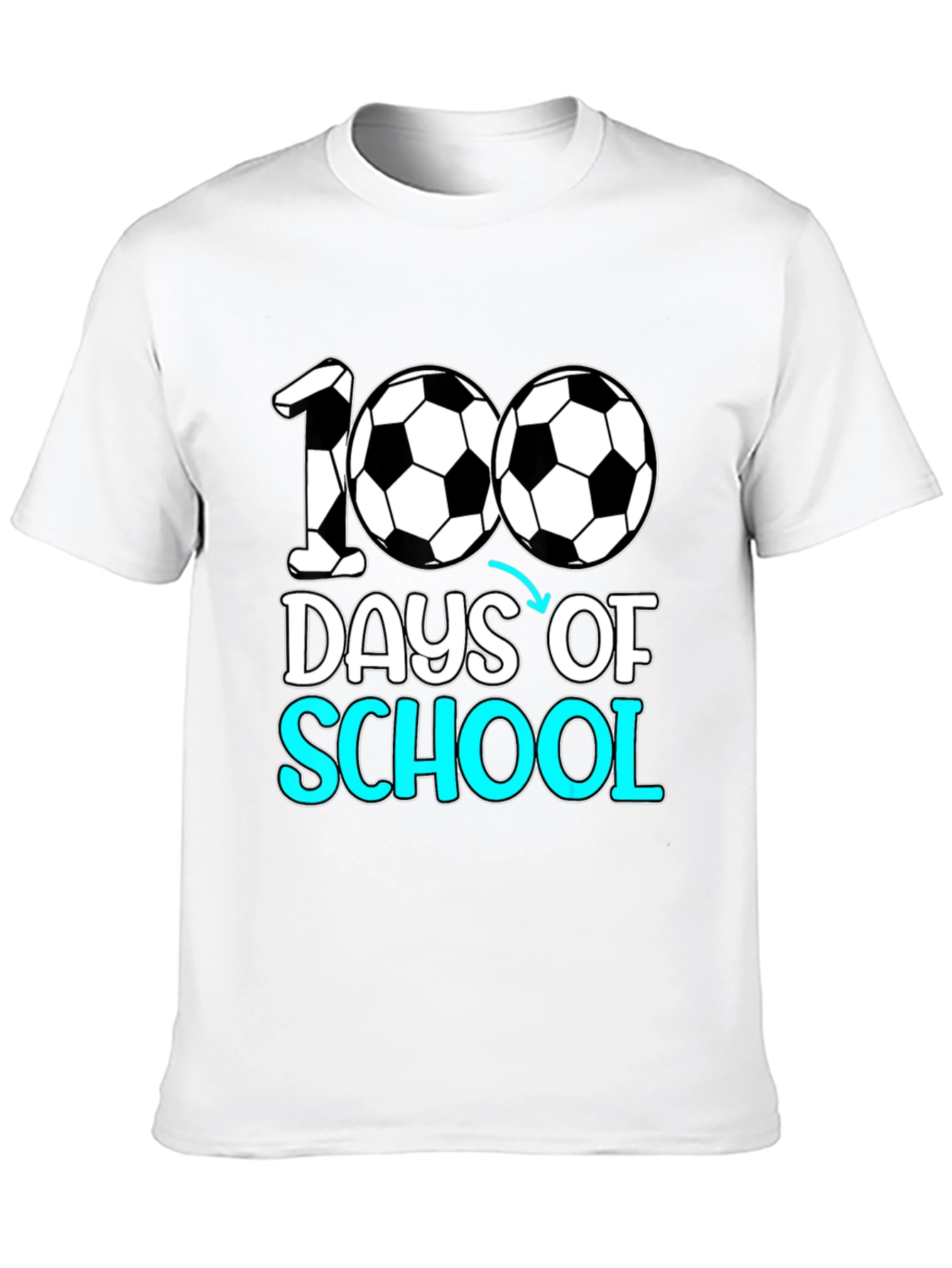 100 Days of School Soccer T-Shirt