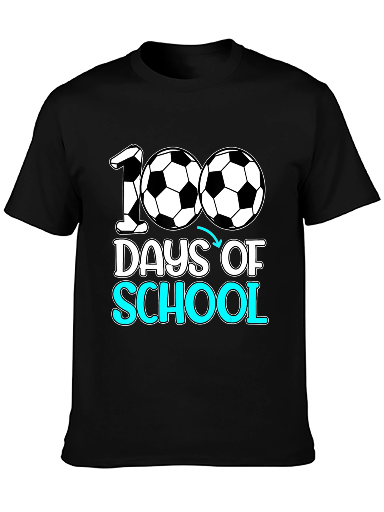 100 Days of School Soccer T-Shirt