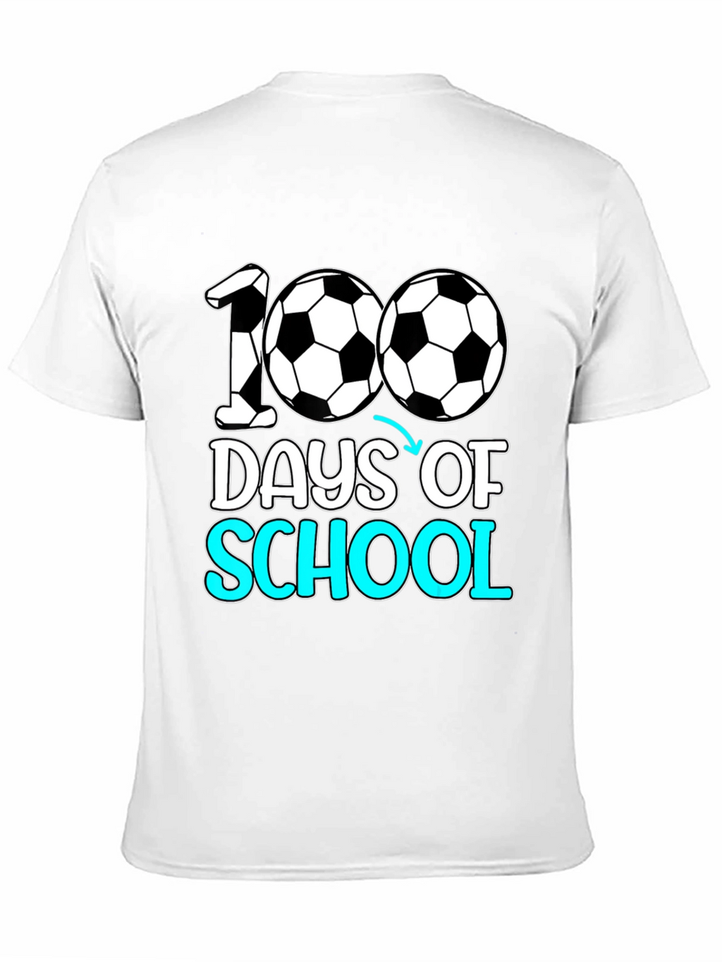 100 Days of School Soccer T-Shirt