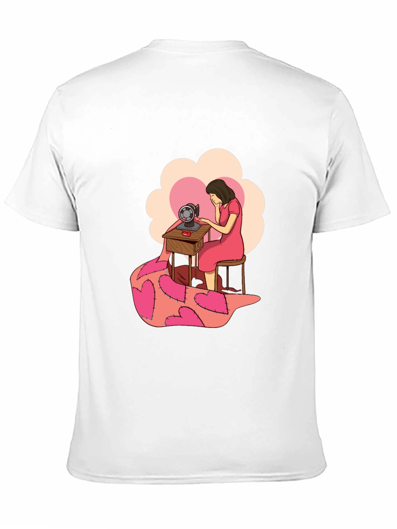 Sewing Woman Heart Quilt T-Shirt