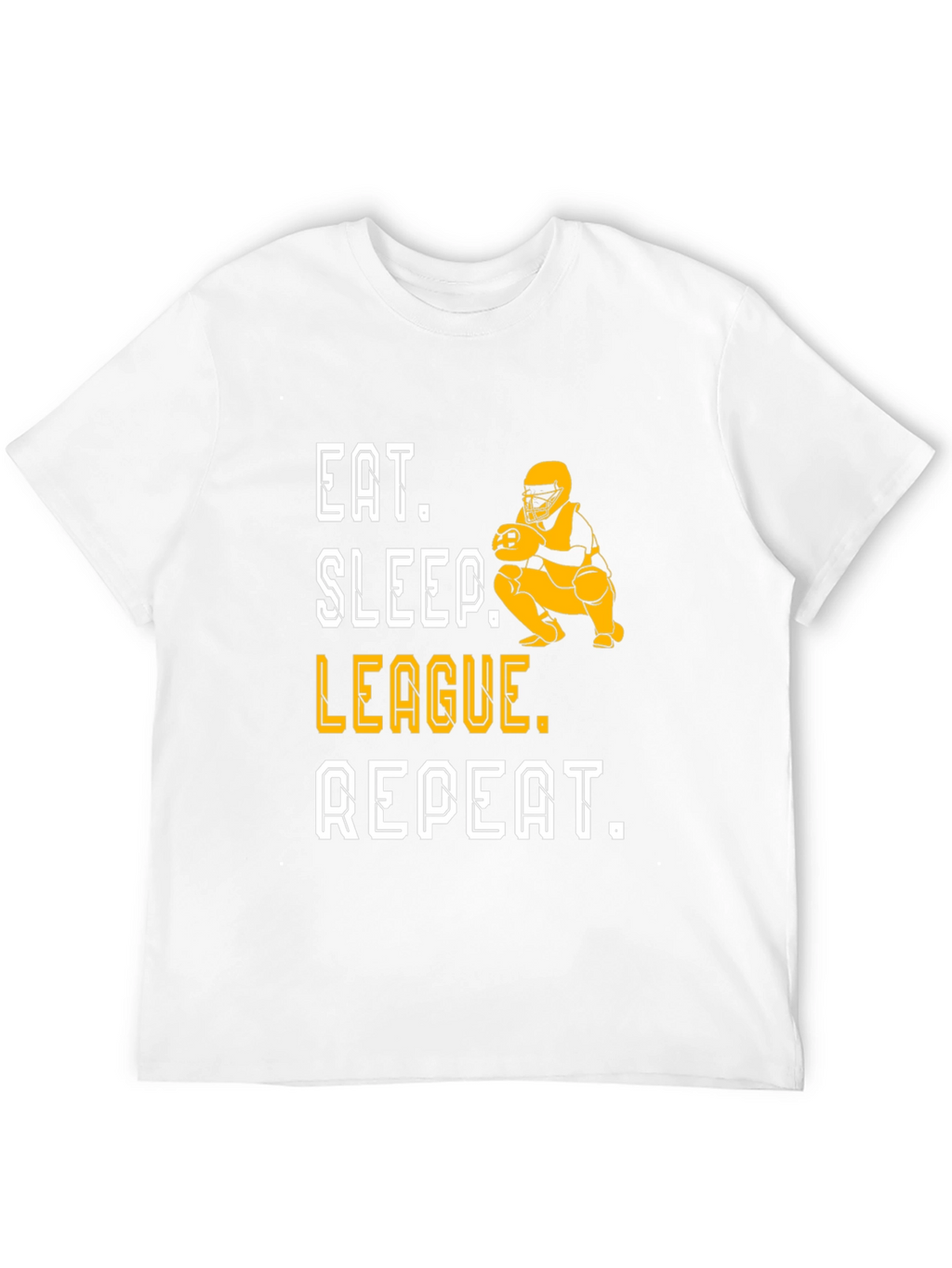 Eat Sleep League Repeat Black Graphic T-Shirt