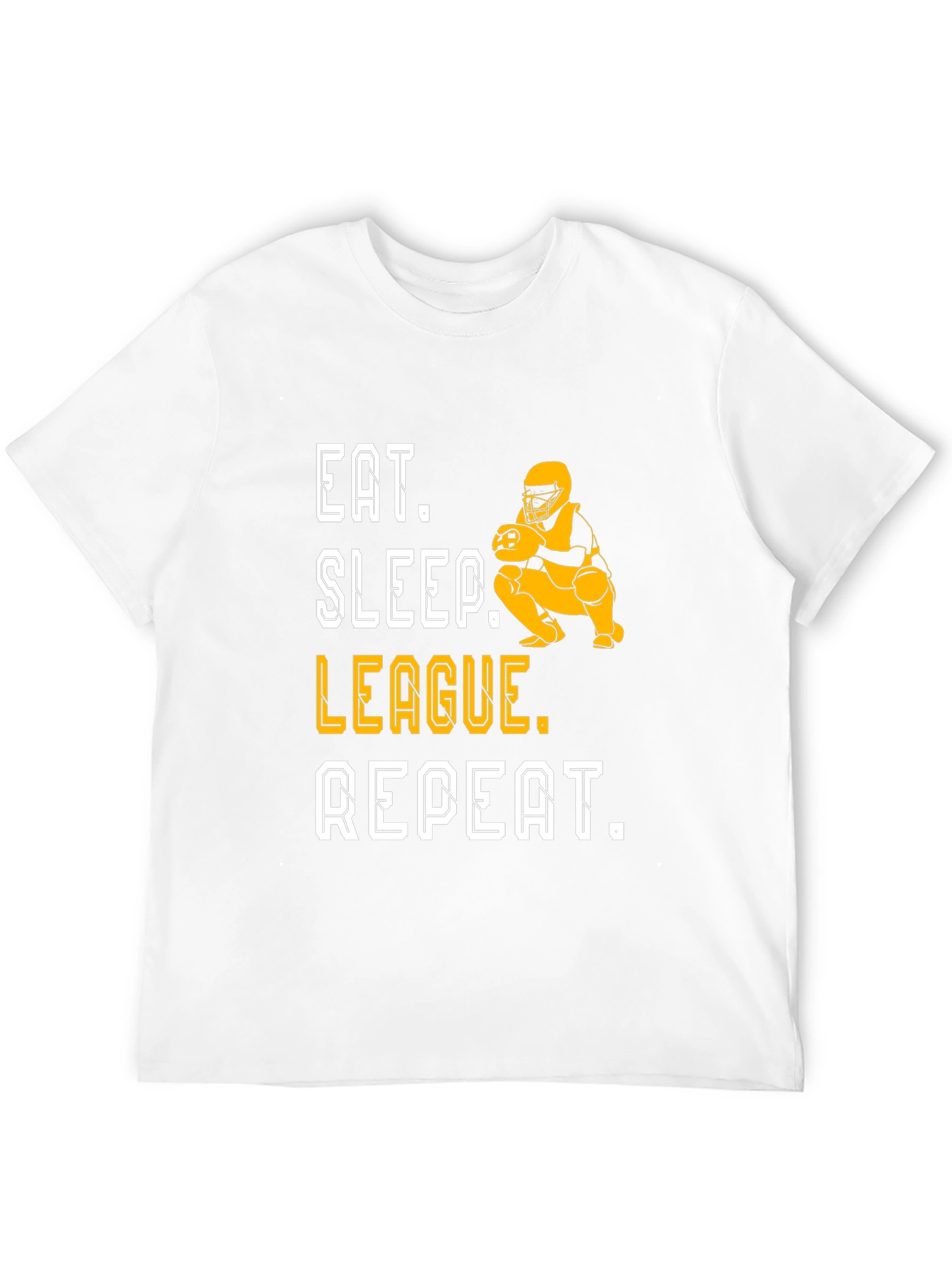 Eat Sleep League Repeat Black Graphic T-Shirt