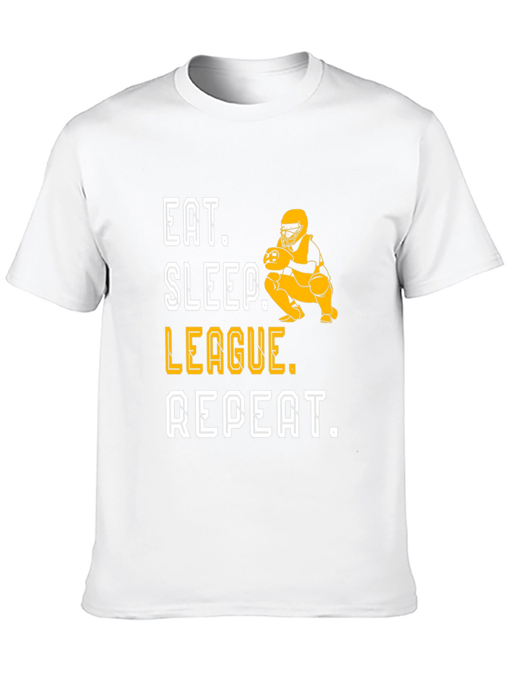 Eat Sleep League Repeat Black Graphic T-Shirt