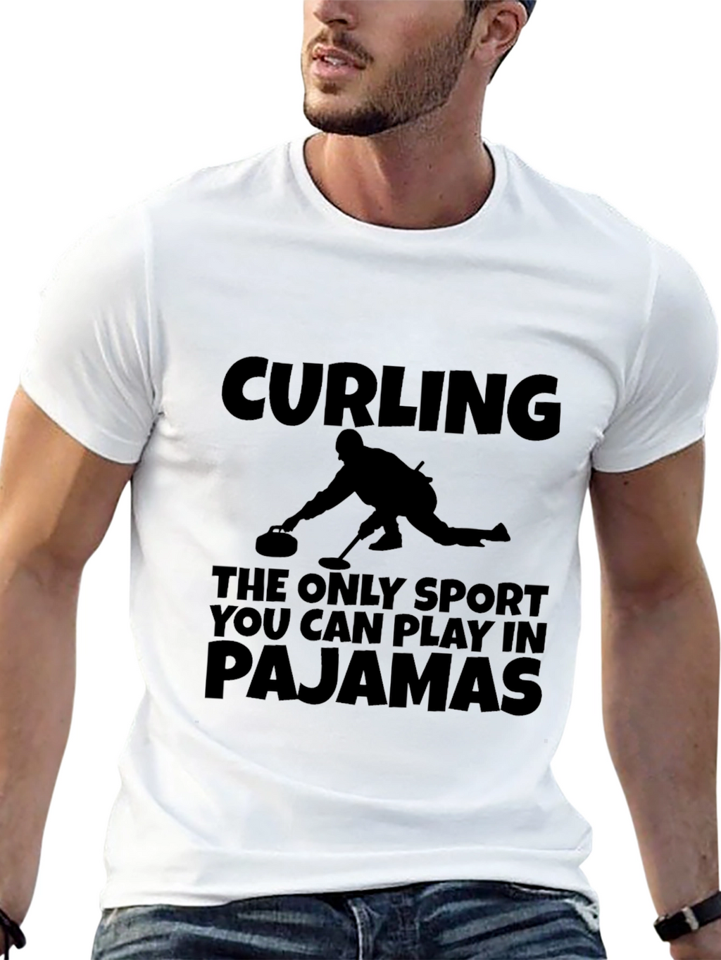 Curling Pajamas Graphic Tee