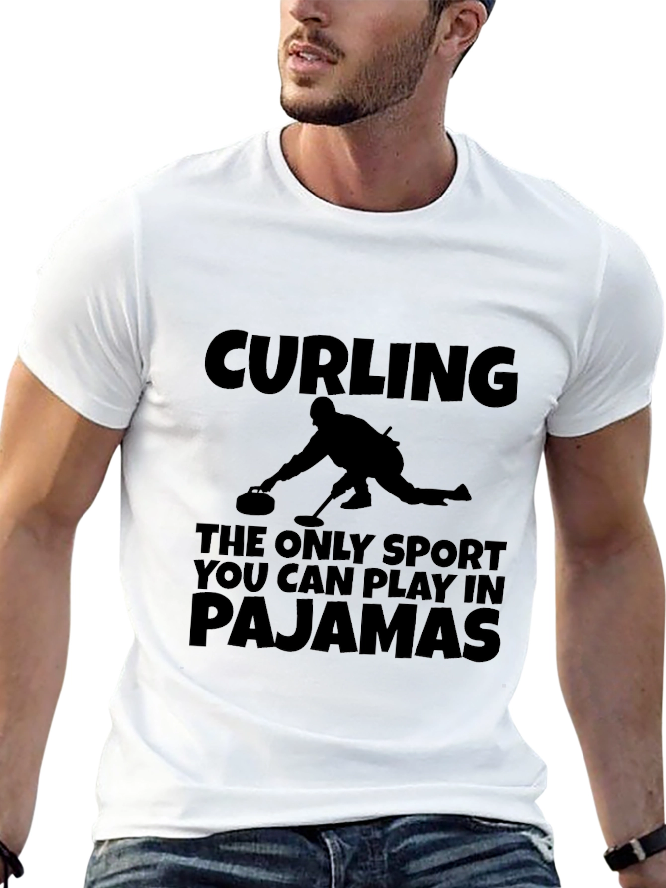 Curling Pajamas Graphic Tee