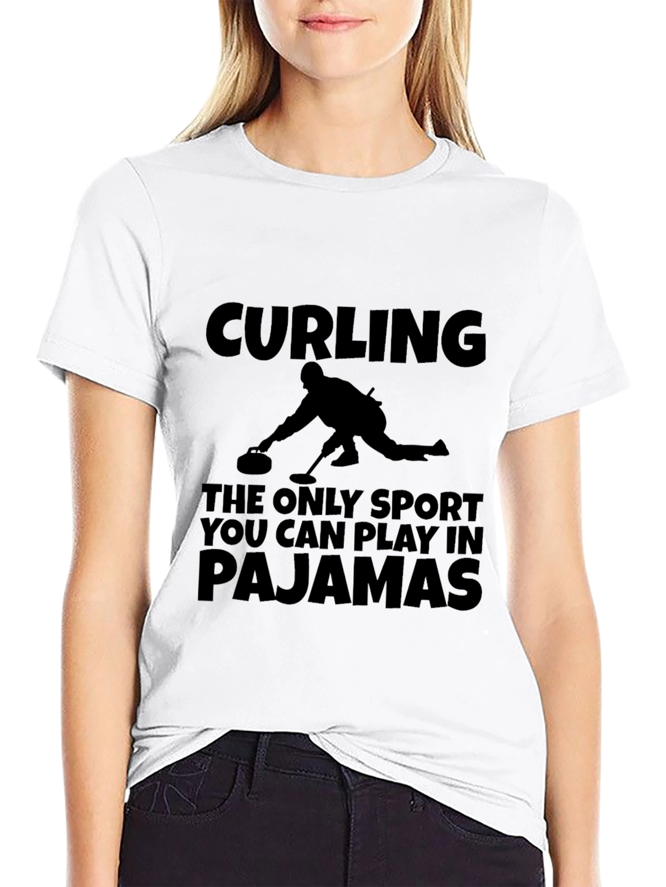 Curling Pajamas Graphic Tee