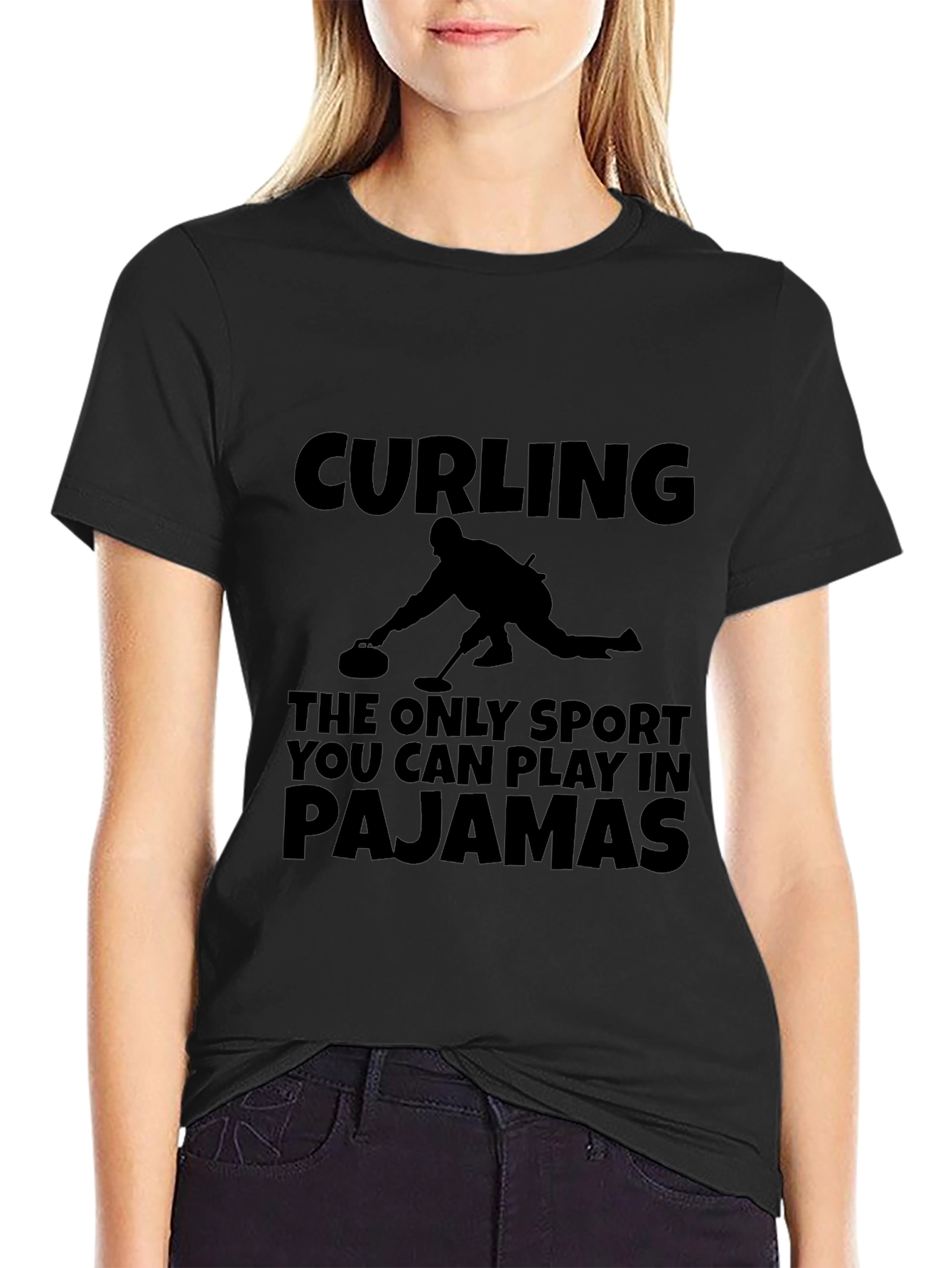 Curling Pajamas Graphic Tee