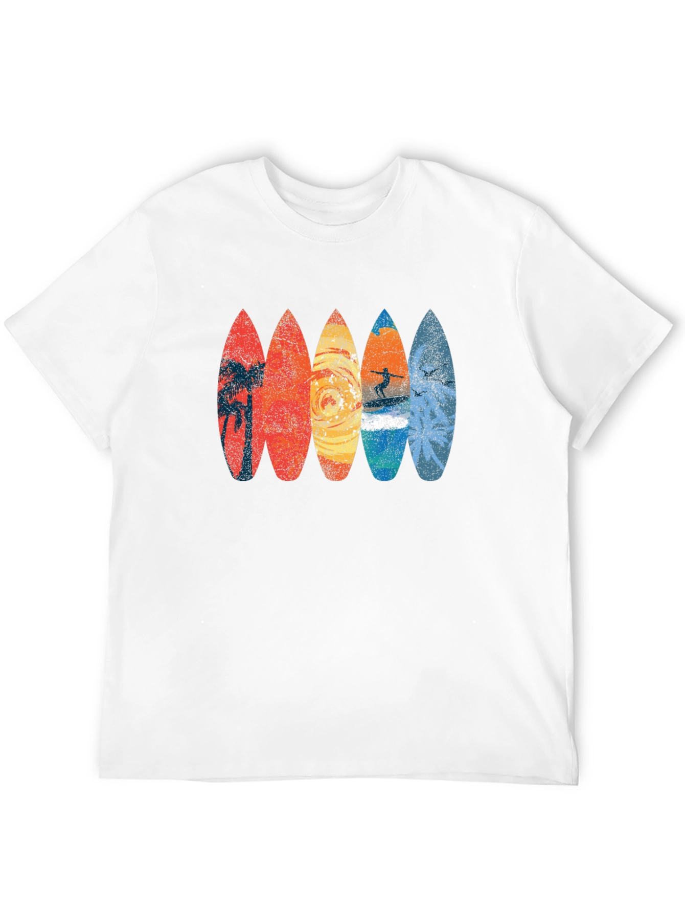 Retro Surfboard Graphic Tee - Black