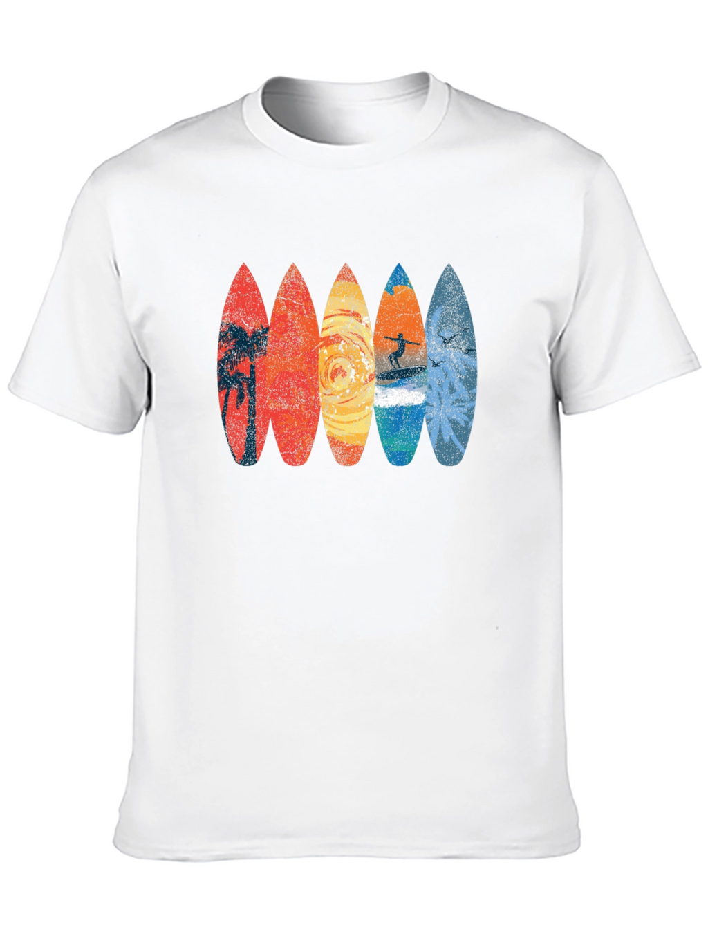 Retro Surfboard Graphic Tee - Black