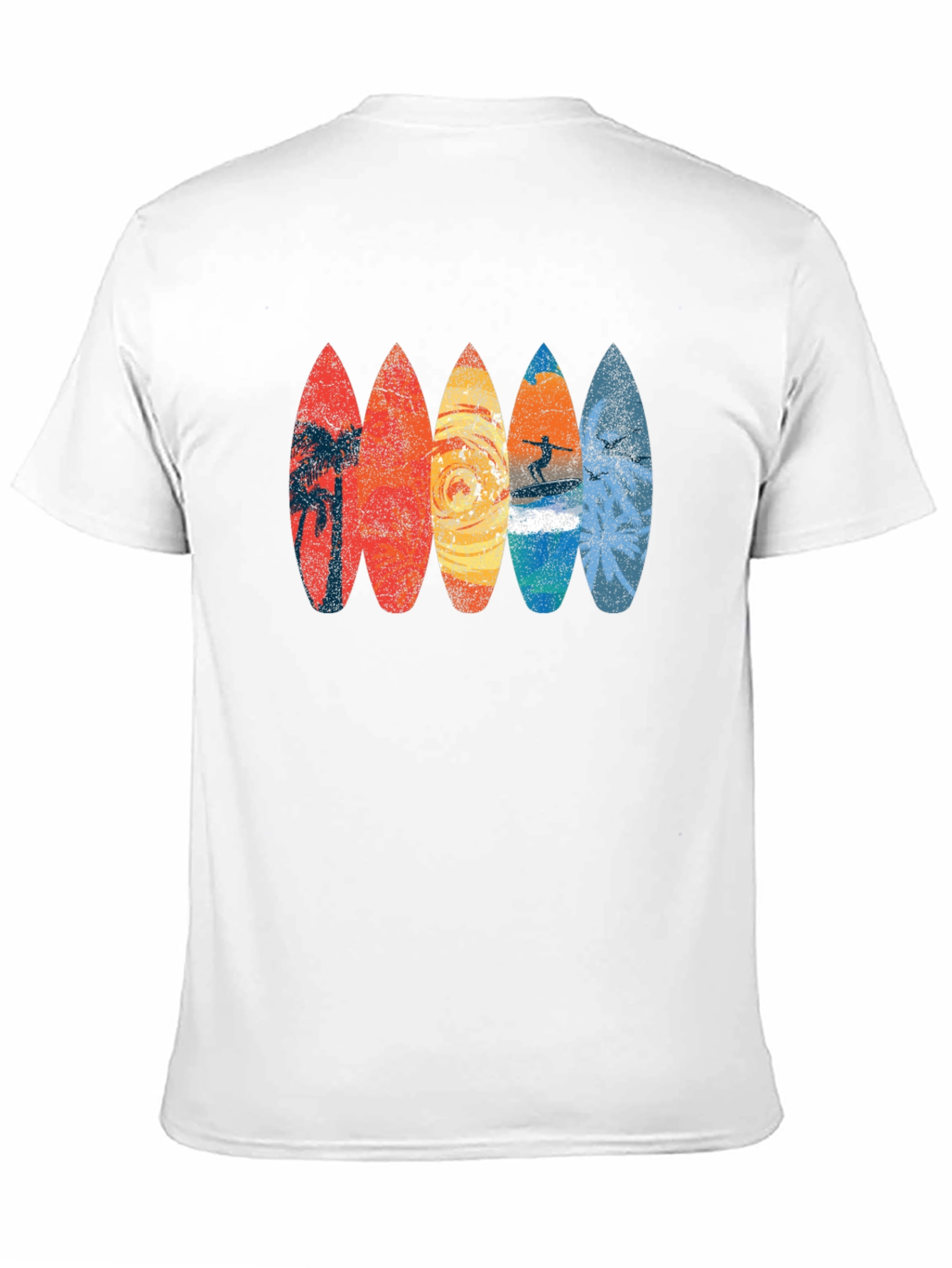Retro Surfboard Graphic Tee - Black