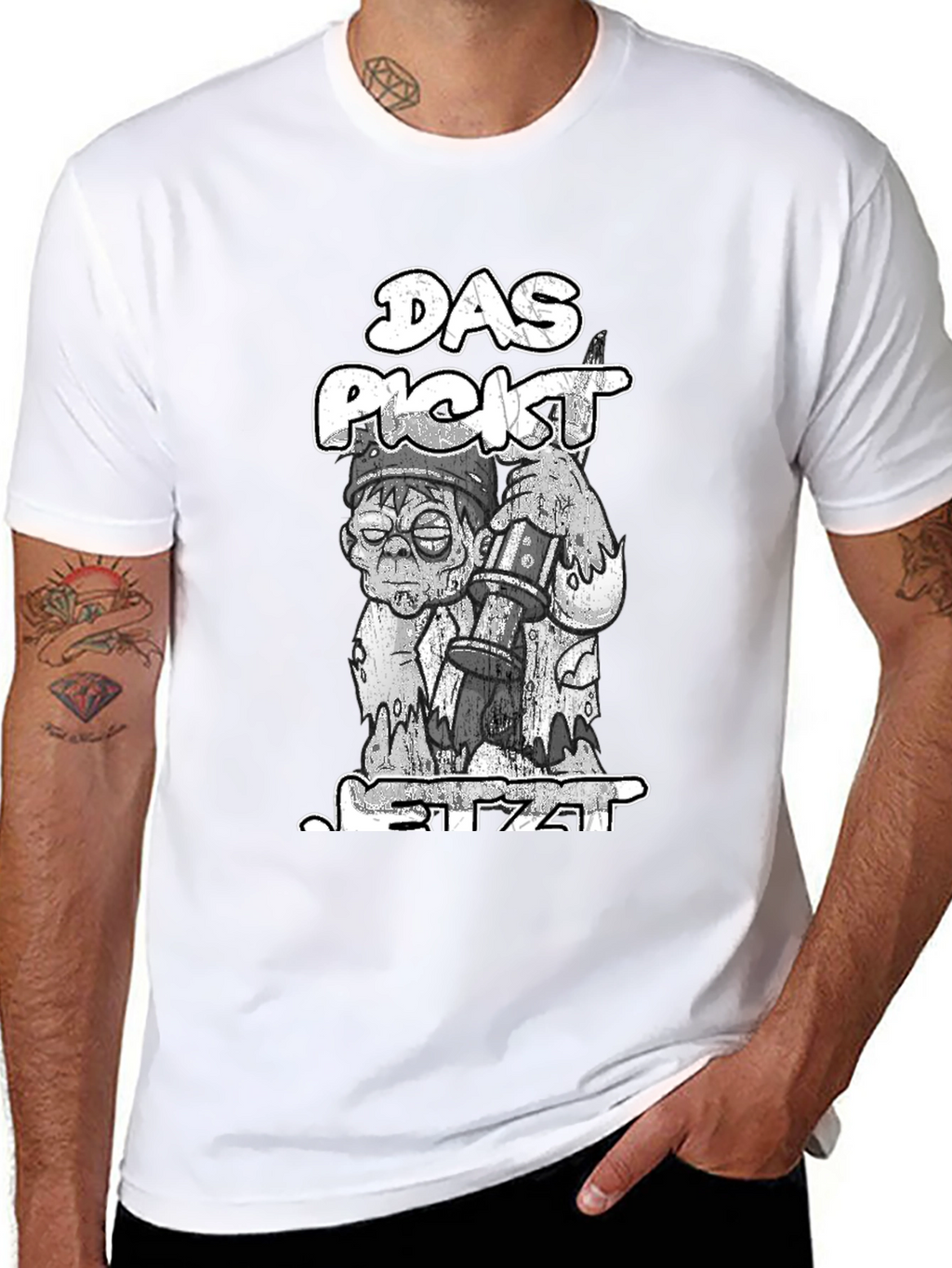 Das Pickt Jetzt T-Shirt: Zombie with Beer