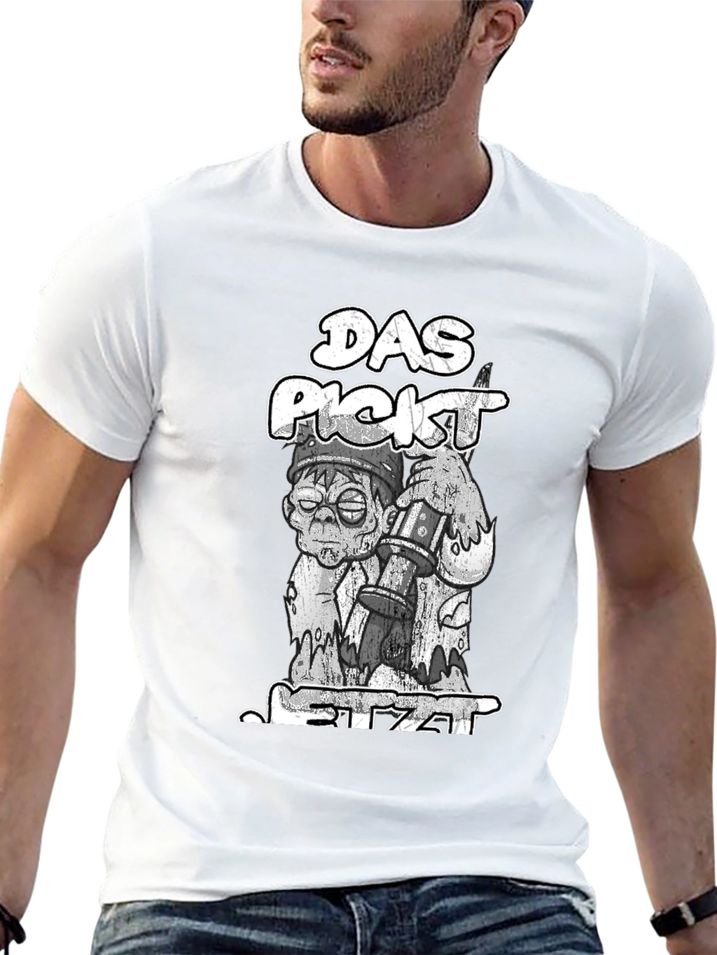 Das Pickt Jetzt T-Shirt: Zombie with Beer