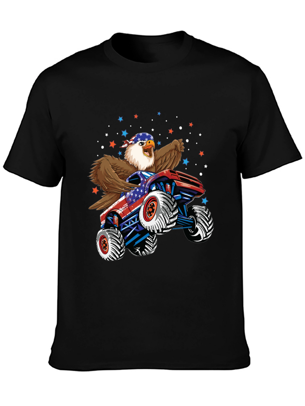 Patriotic Eagle Monster Truck T-Shirt