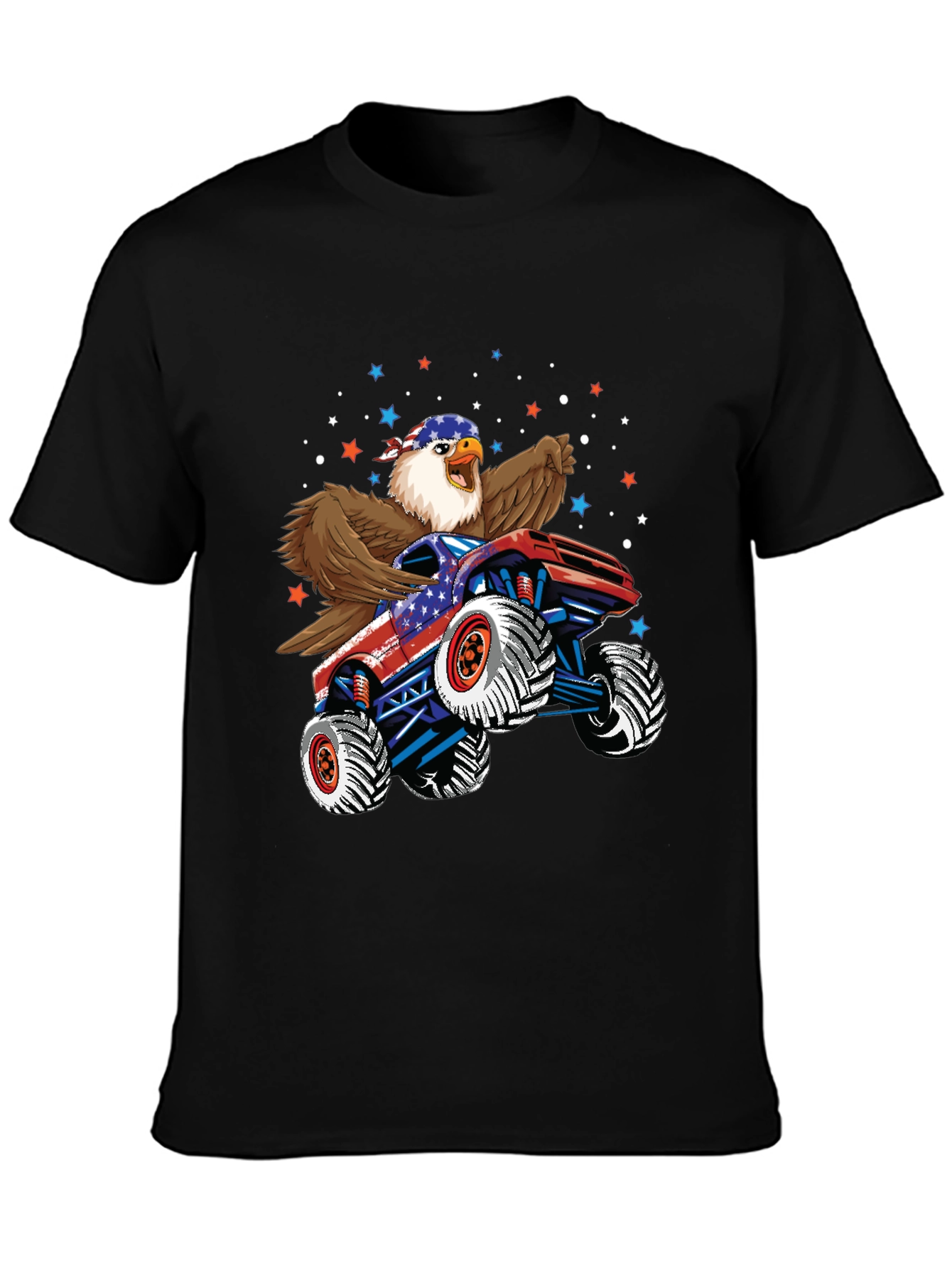 Patriotic Eagle Monster Truck T-Shirt