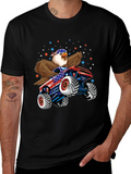Patriotic Eagle Monster Truck T-Shirt